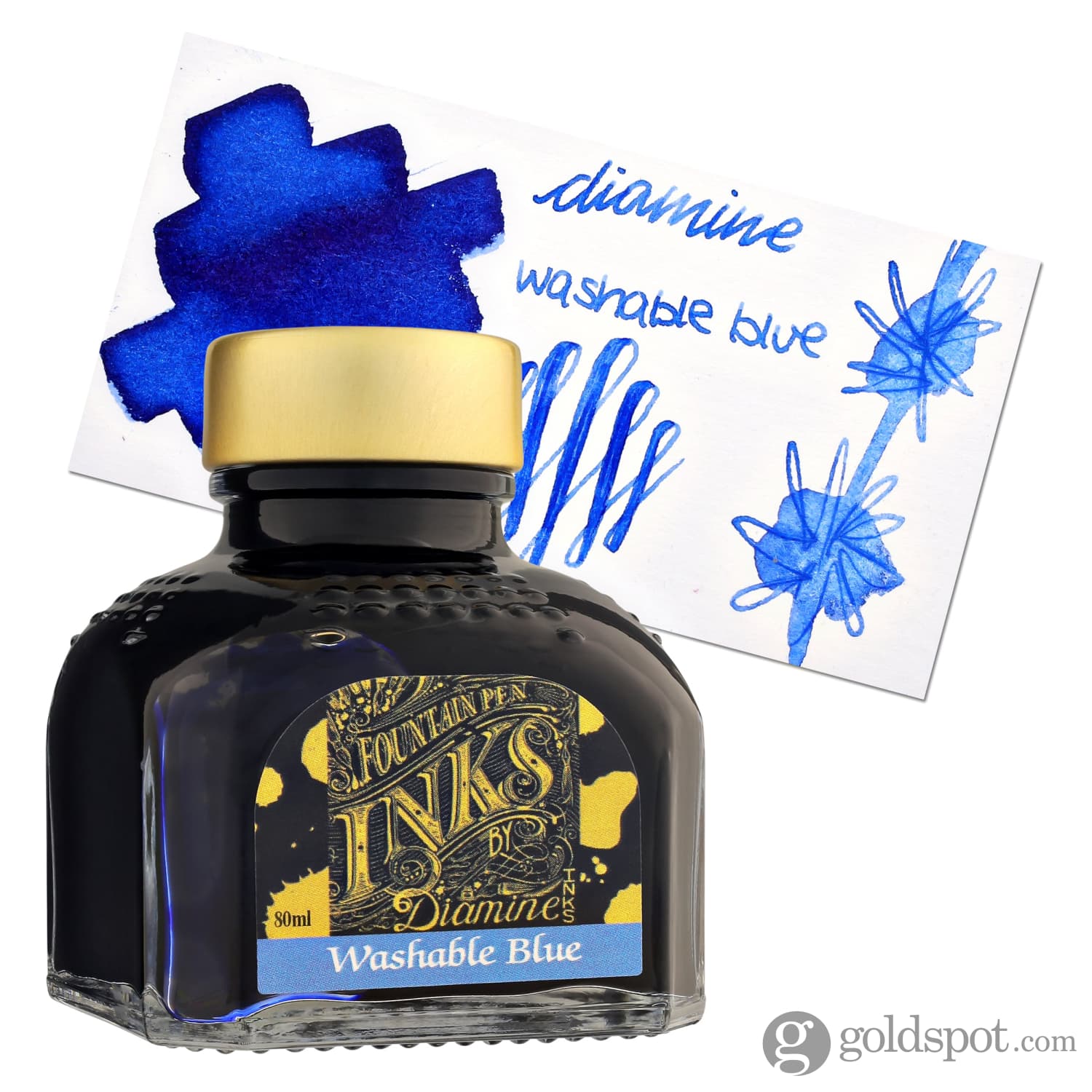 Diamine Classic Bottled Ink in Washable Blue - Image 4
