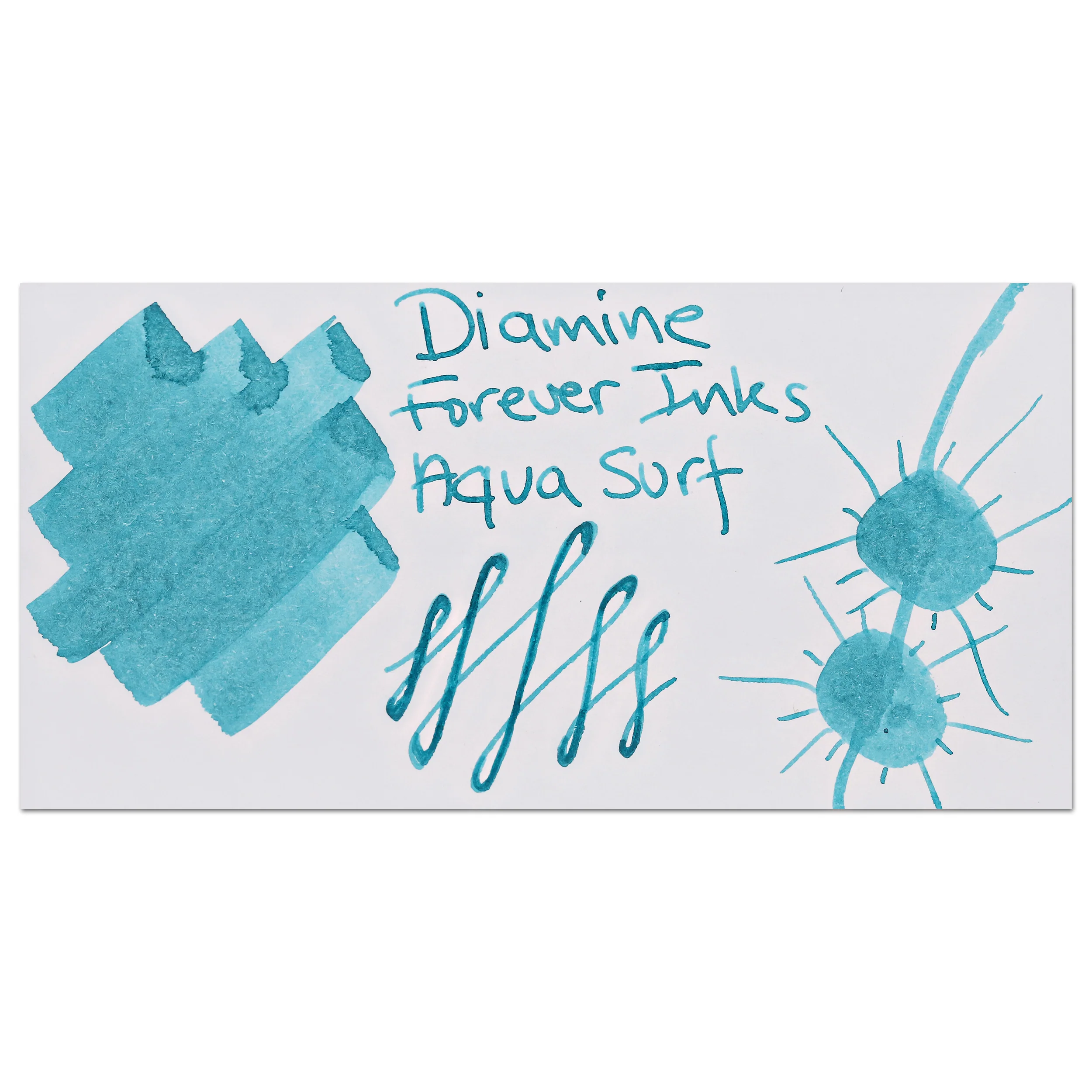 Diamine Forever Ink Bottled Ink in Aqua Surf - 50 ml - Image 2