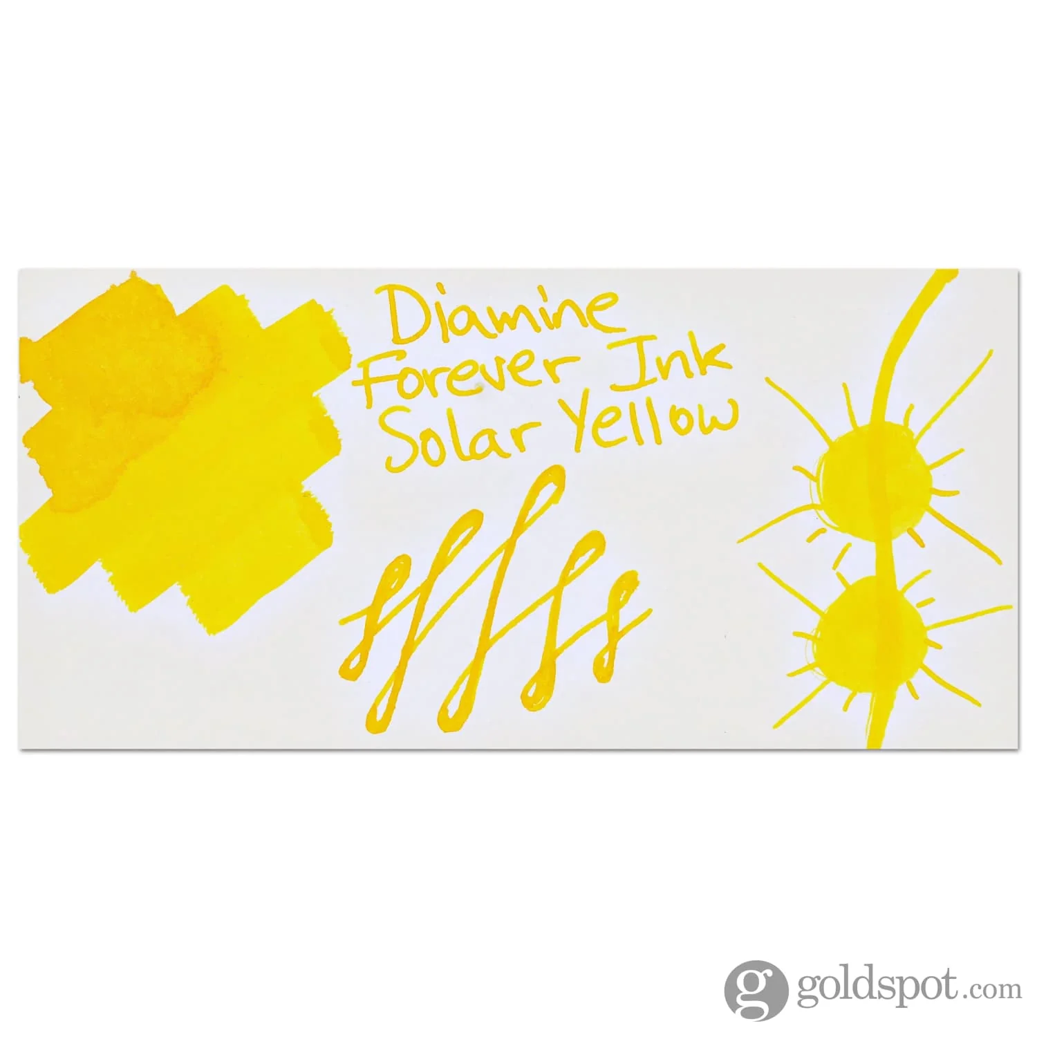 Diamine Forever Ink Bottled Ink in Solar Yellow - 50 ml - Image 2