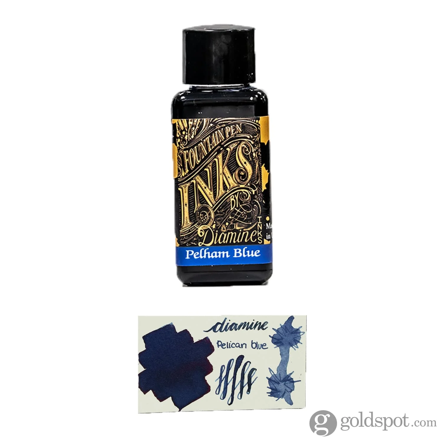 Diamine Guitar Bottled Ink in Pelham Blue Burst - Image 3