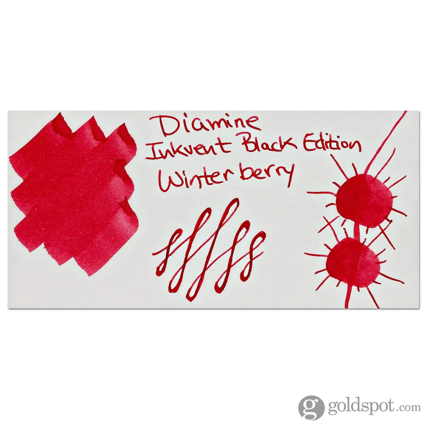Diamine Inkvent Black Edition Chameleon & Shimmer Bottled Ink in Winter Berry - 50 mL - Image 2