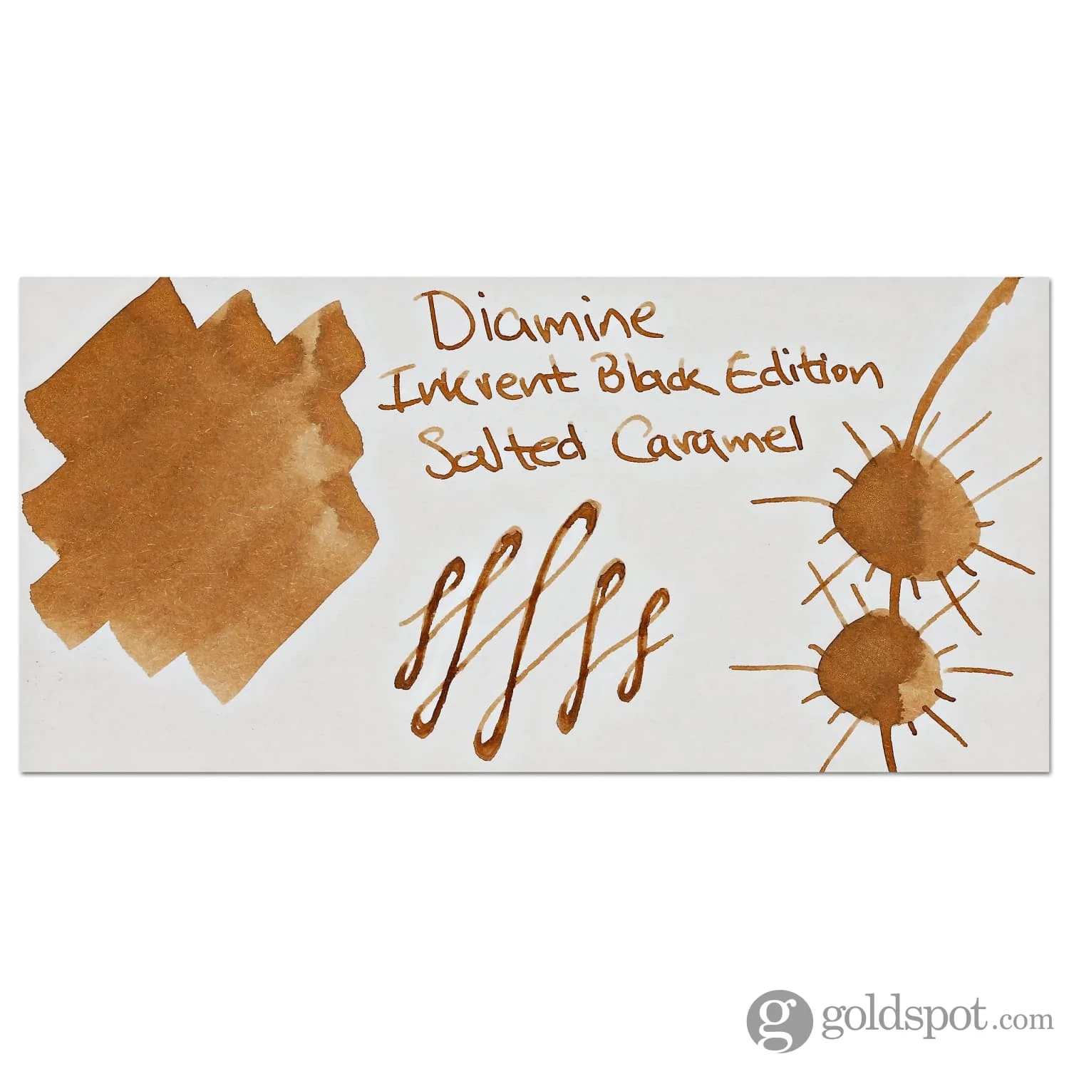 Diamine Inkvent Black Edition Shimmer Bottled Ink in Salted Caramel - 50 mL - Image 2