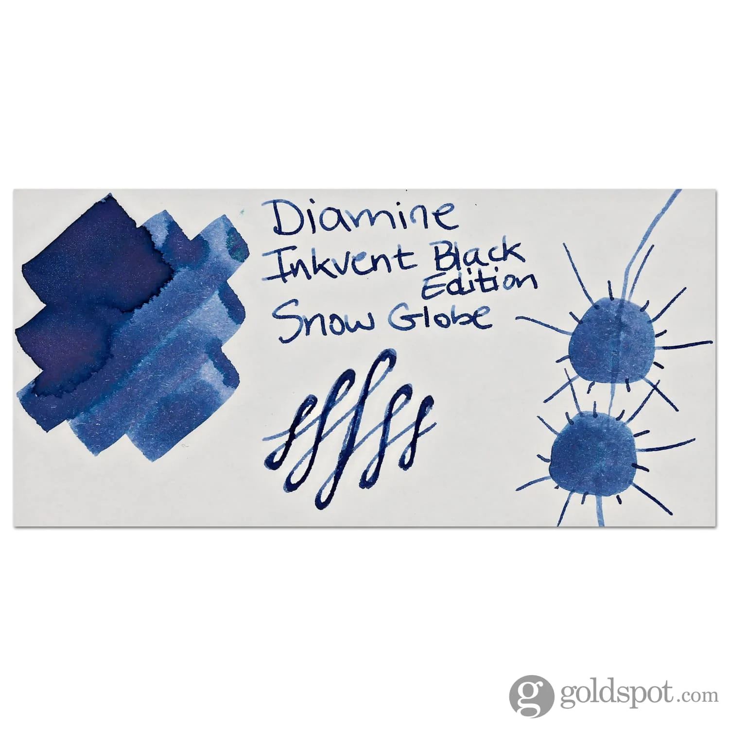 Diamine Inkvent Black Edition Shimmer Bottled Ink in Snow Globe - 50 mL - Image 2