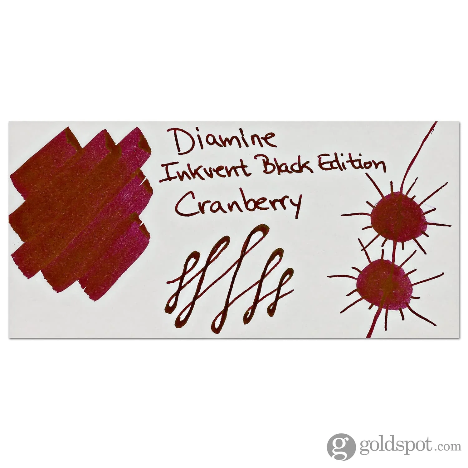 Diamine Inkvent Black Edition Standard Bottled Ink in Cranberry - 50 mL - Image 2