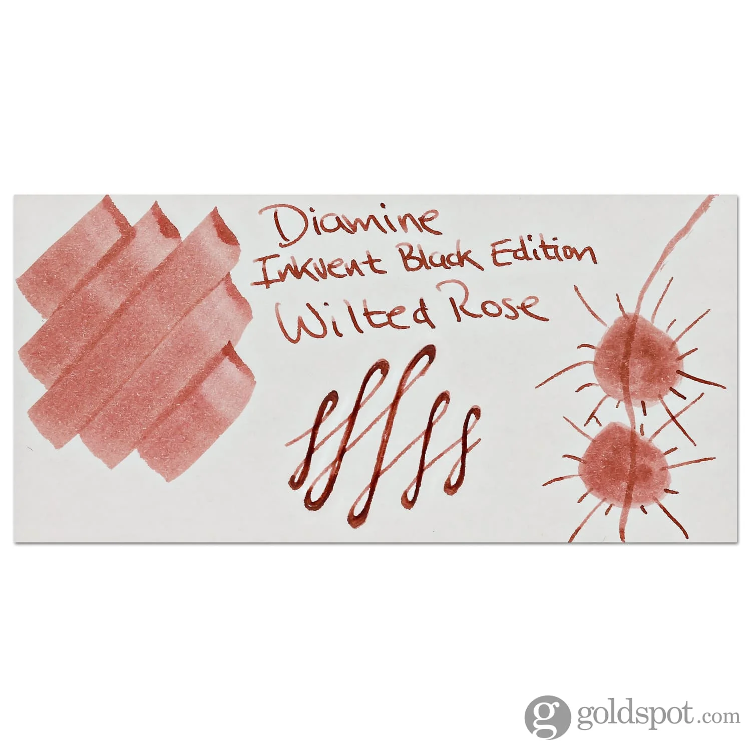 Diamine Inkvent Black Edition Standard Bottled Ink in Wilted Rose - 50 mL - Image 2