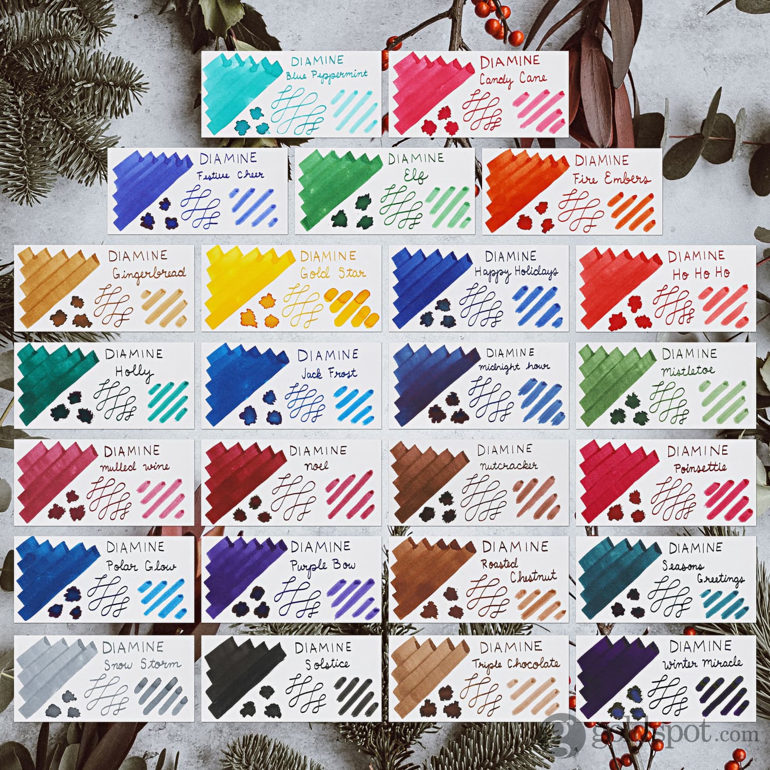 Diamine Inkvent Blue Edition Shimmer Bottled Ink in Solstice - 50 mL - Image 2