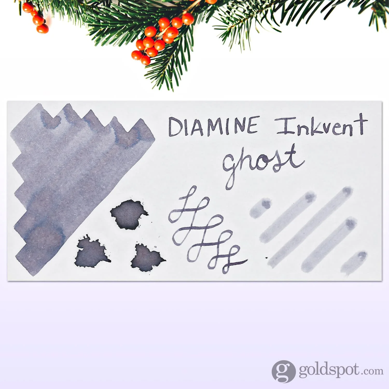 Diamine Inkvent Green Edition Standard Bottled Ink in Ghost - 50 mL - Image 2