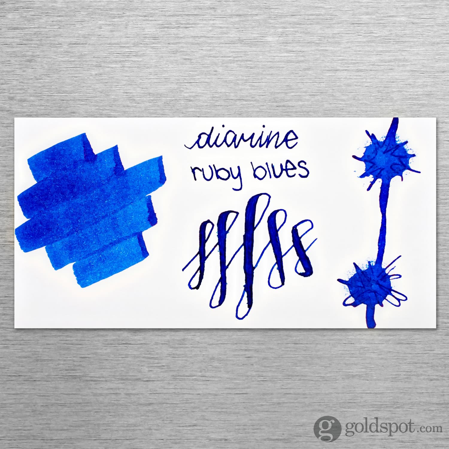 Diamine Inkvent Red Edition Sheen Bottled Ink in Ruby Blues - 50 mL - Image 2