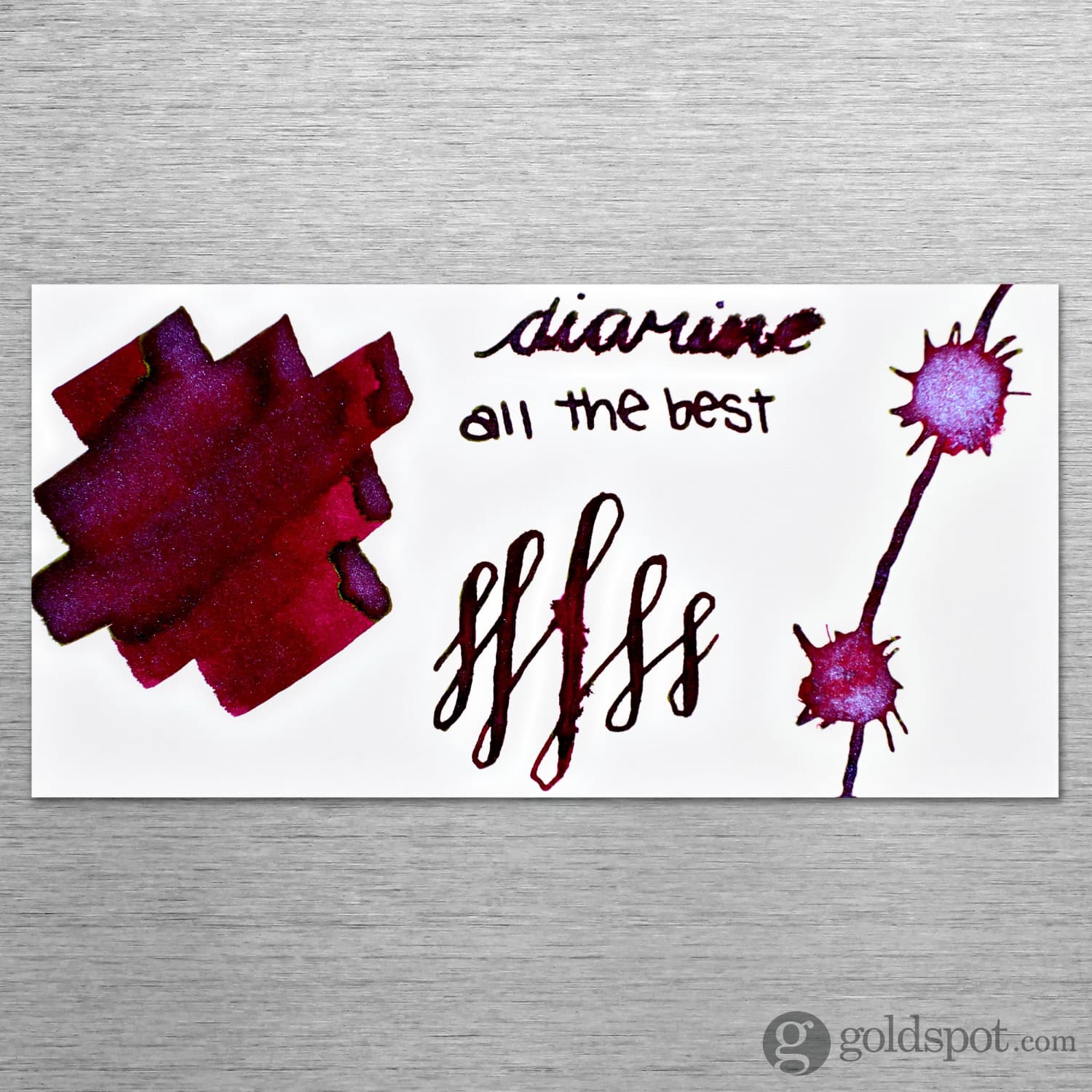 Diamine Inkvent Red Edition Shimmer & Sheen Bottled Ink in All The Best - 50 mL - Image 2