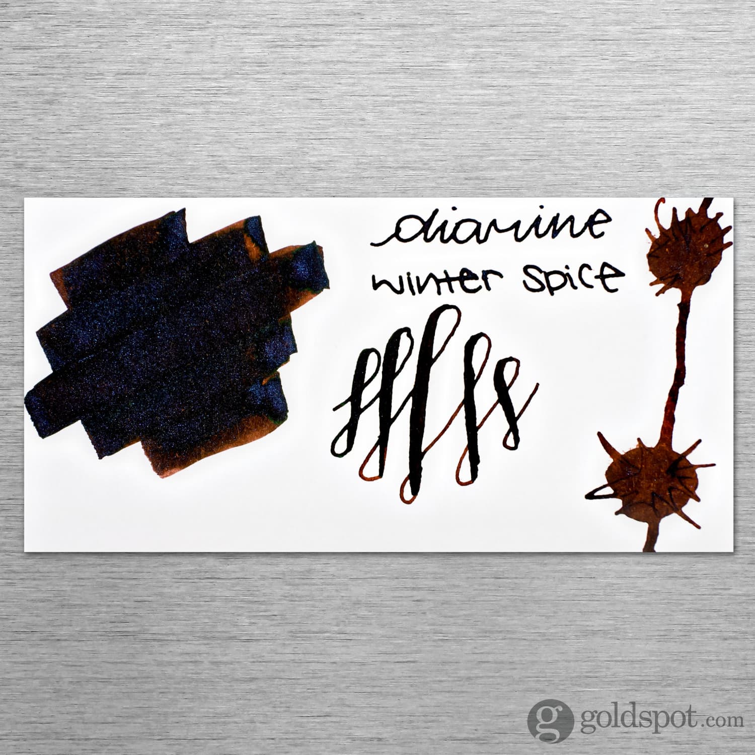 Diamine Inkvent Red Edition Shimmer & Sheen Bottled Ink in Winter Spice - 50 mL - Image 2