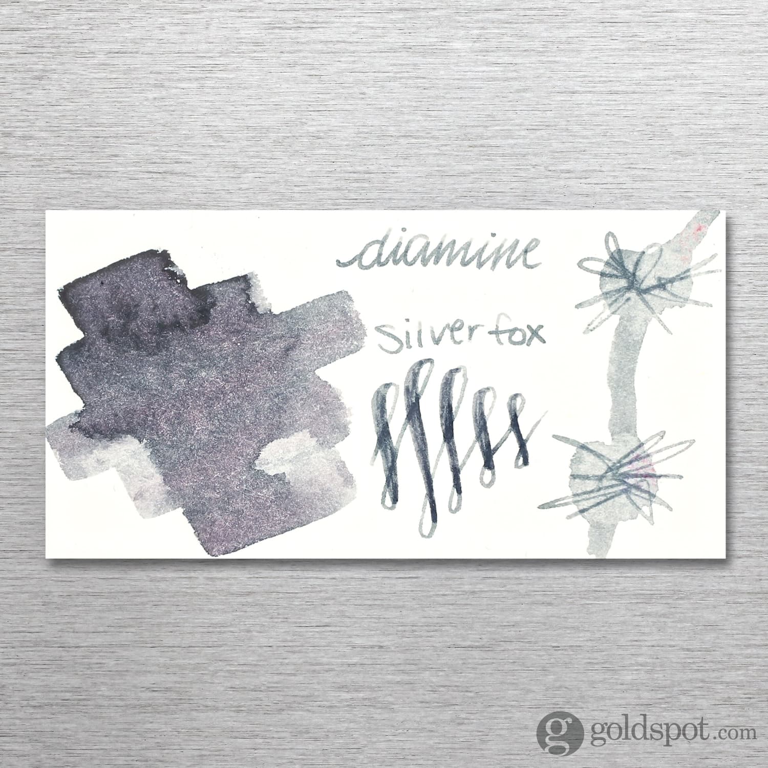Diamine 150th Anniversary Bottled Ink in Silver Fox - 40 mL - Image 2