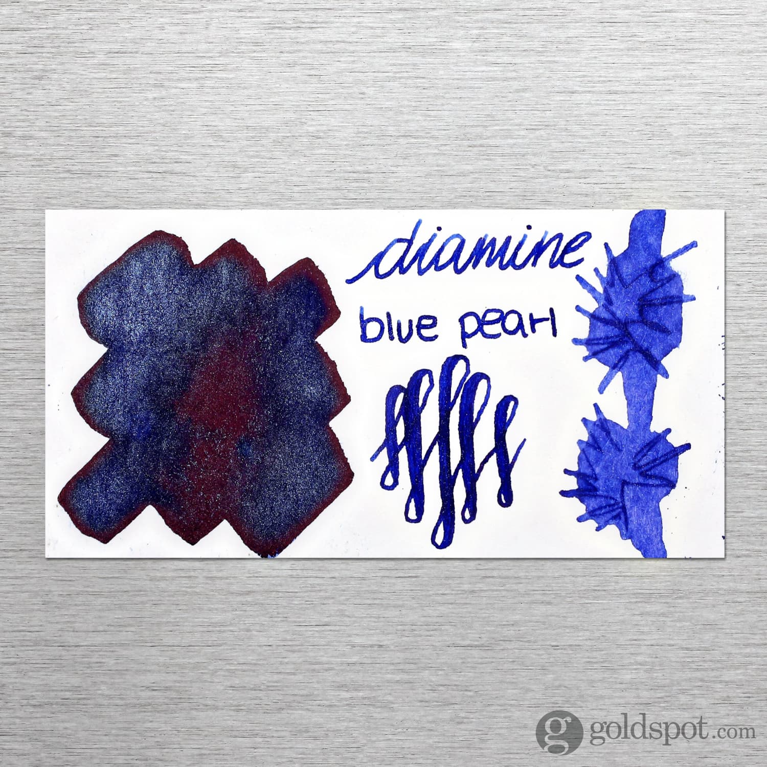 Diamine Shimmer Bottled Ink in Blue Pearl - 50 mL - Image 2
