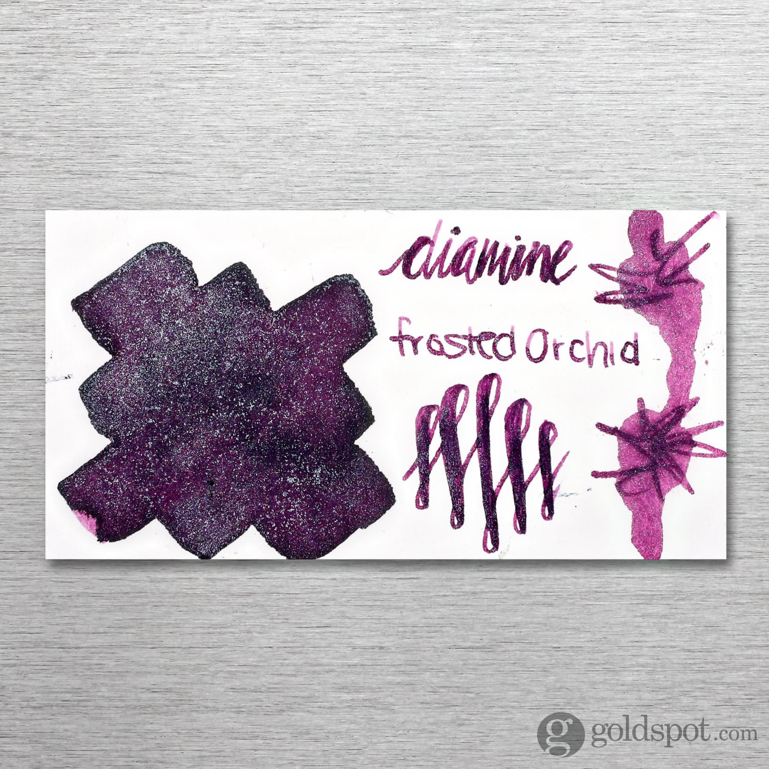Diamine Shimmer Bottled Ink in Frosted Orchid - 50 mL - Image 2