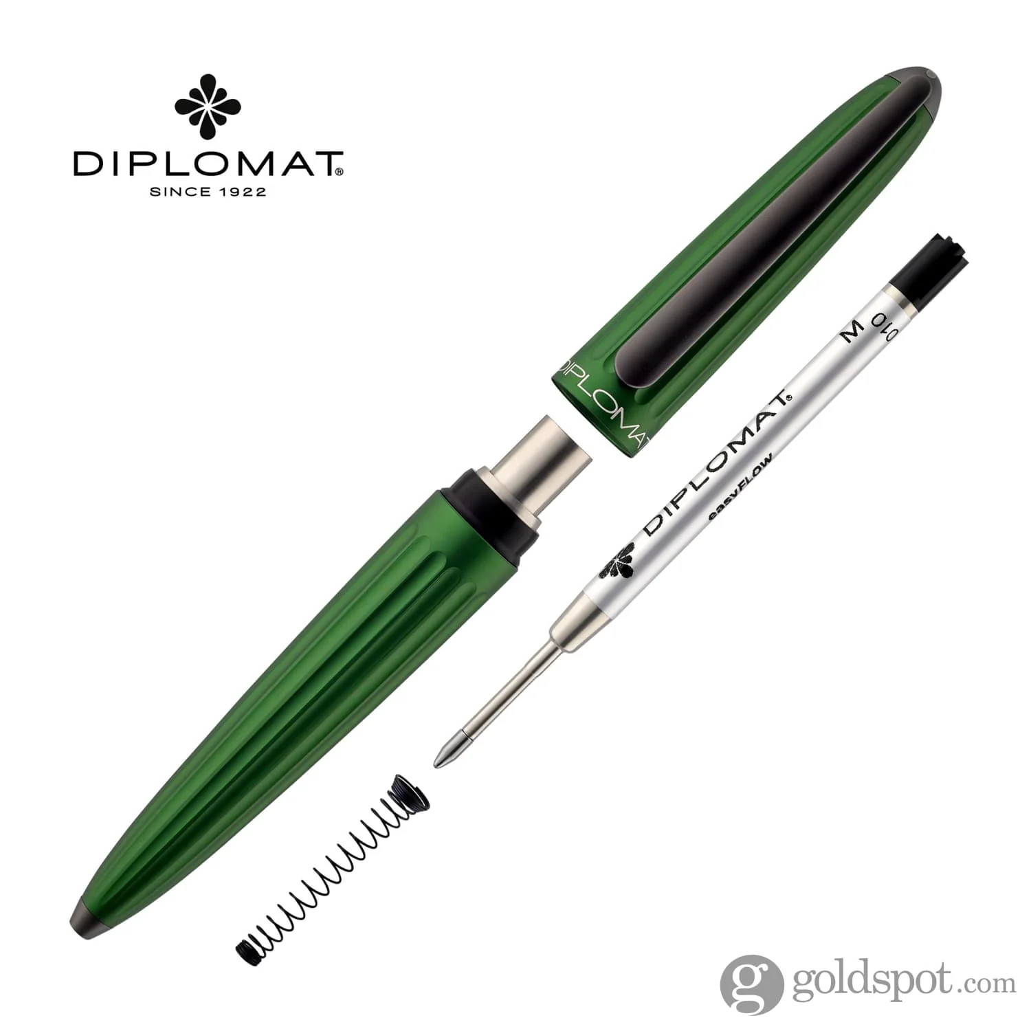 Diplomat Aero Ballpoint Pen in Green - Image 6