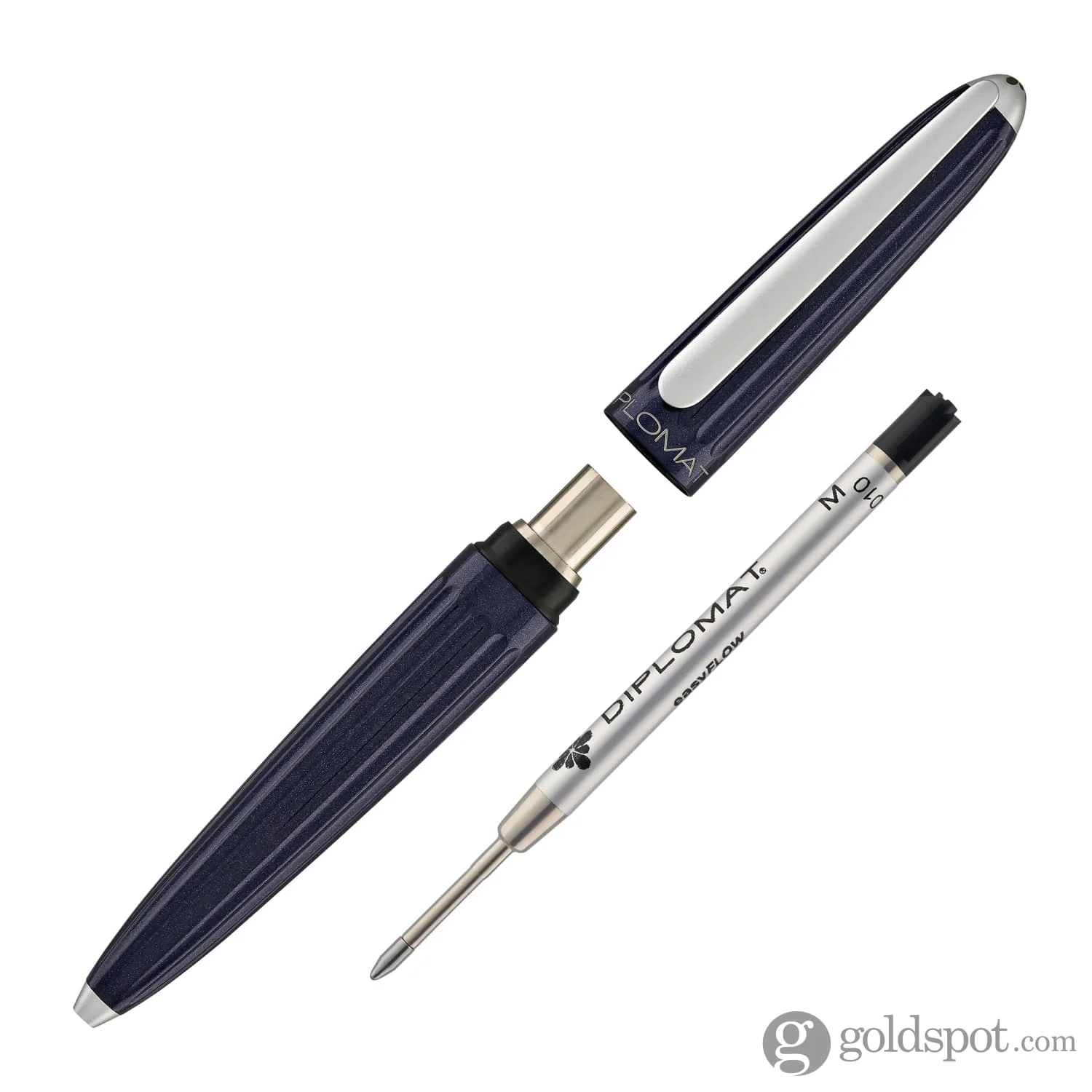 Diplomat Aero Ballpoint Pen in Midnight Blue - Image 5