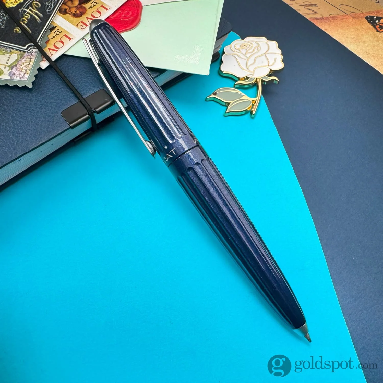 Diplomat Aero Ballpoint Pen in Midnight Blue - Image 9