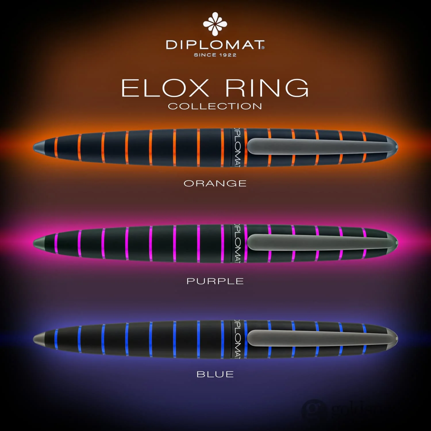 Diplomat Elox Mechanical Pencil in Ring Black & Orange - .7mm - Image 10