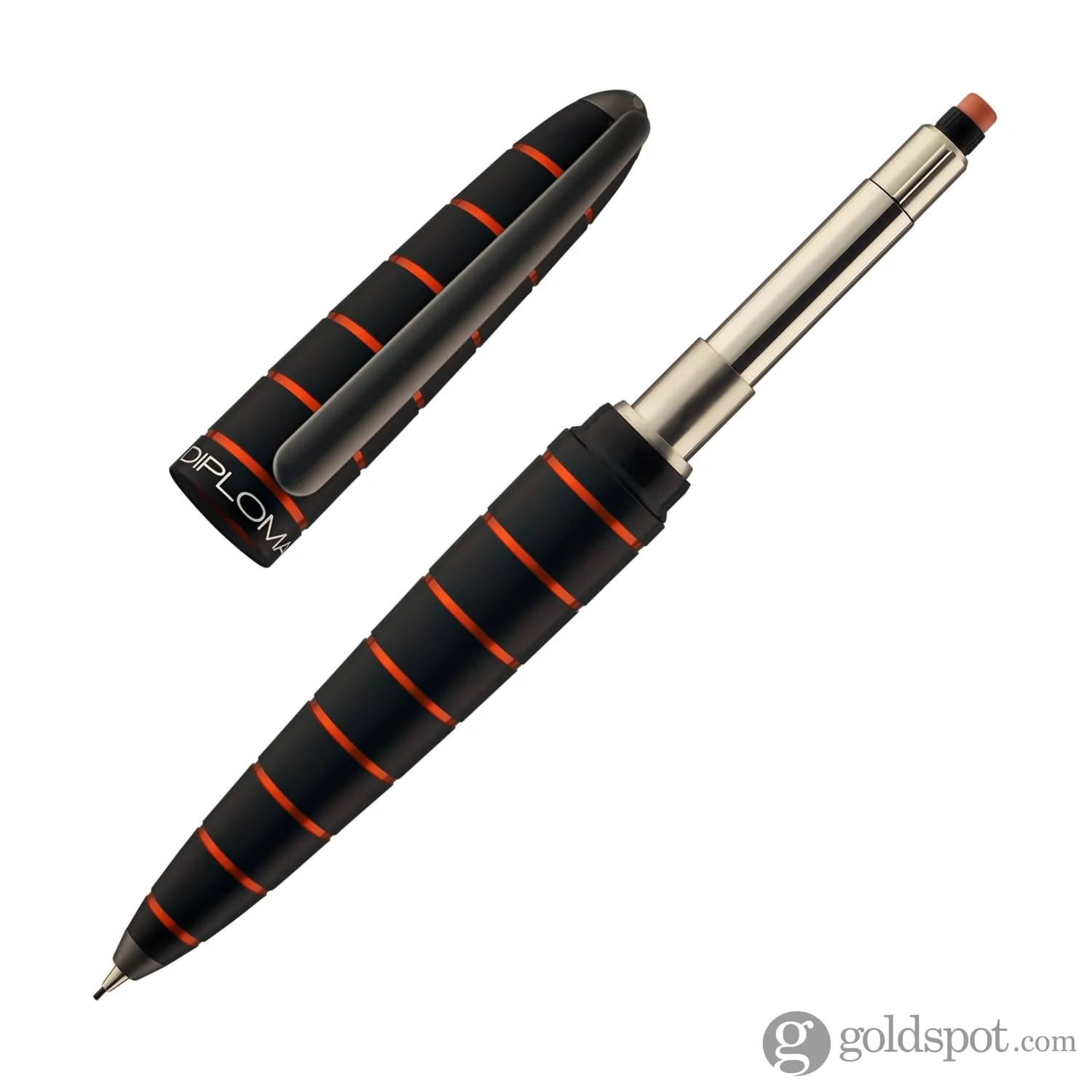 Diplomat Elox Mechanical Pencil in Ring Black & Orange - .7mm - Image 6