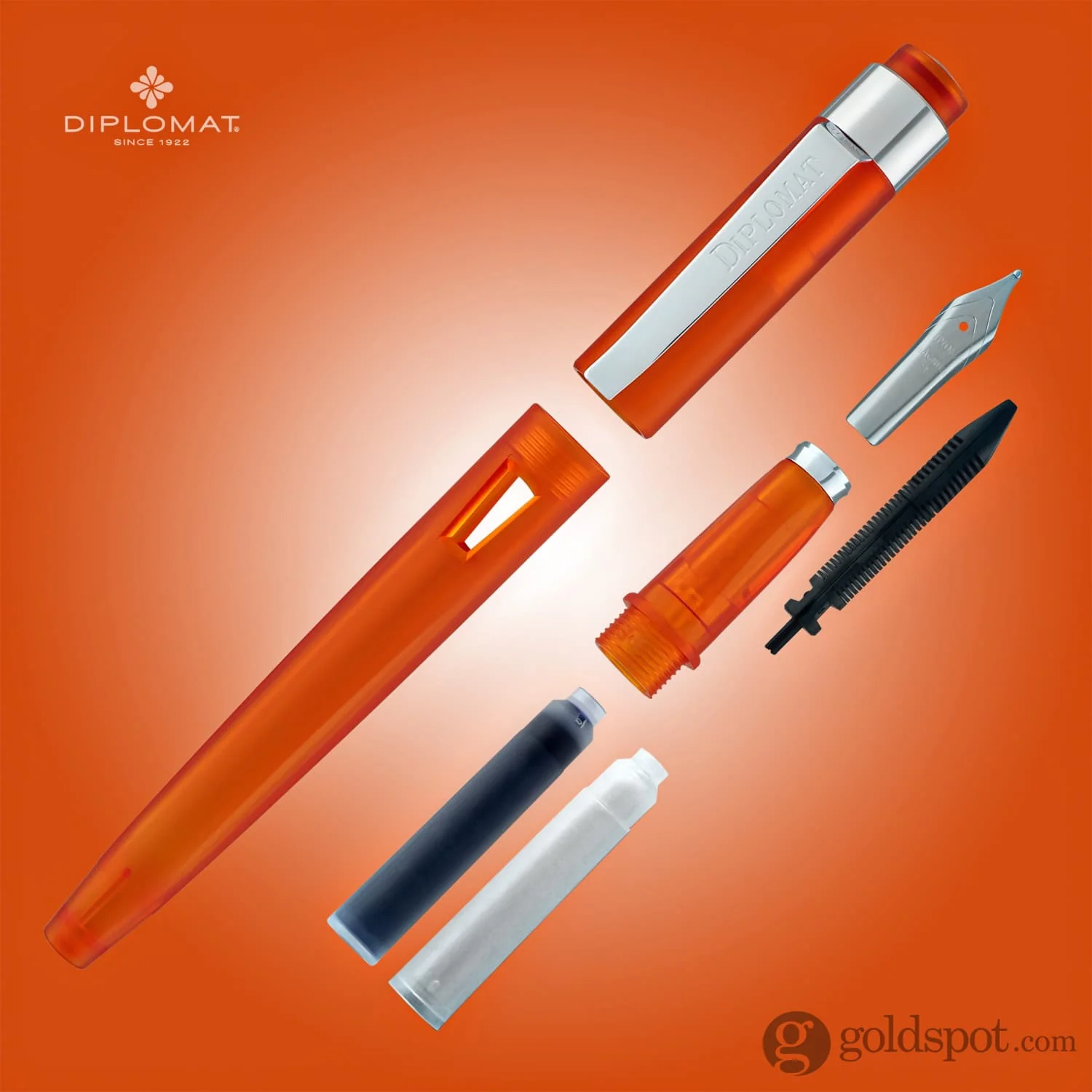 Diplomat Magnum Demo Fountain Pen in Orange - Image 7