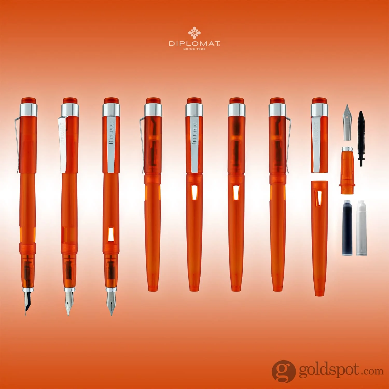 Diplomat Magnum Demo Fountain Pen in Orange - Image 8