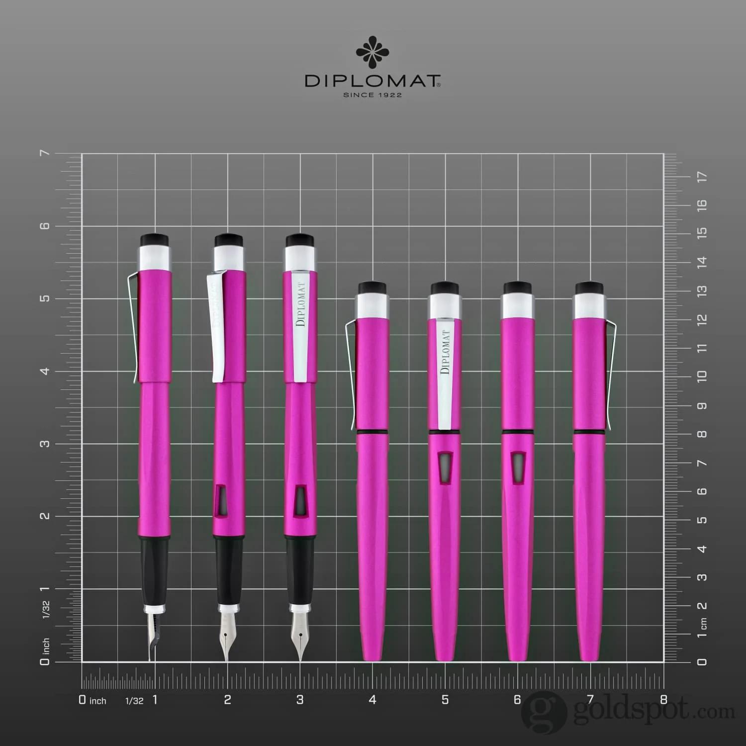 Diplomat Magnum Fountain Pen in Hot Pink - Image 7