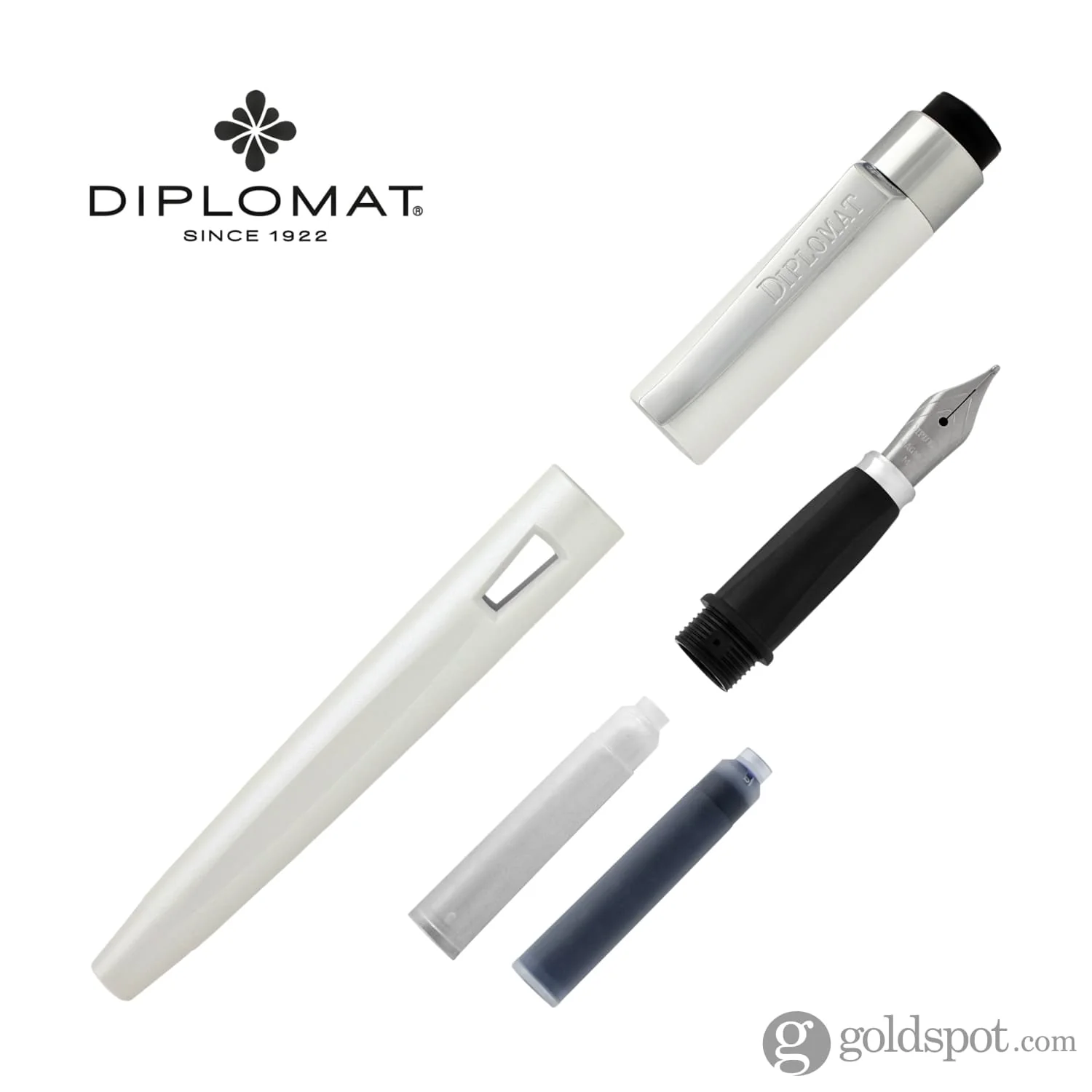 Diplomat Magnum Fountain Pen in Pearl White - Image 7