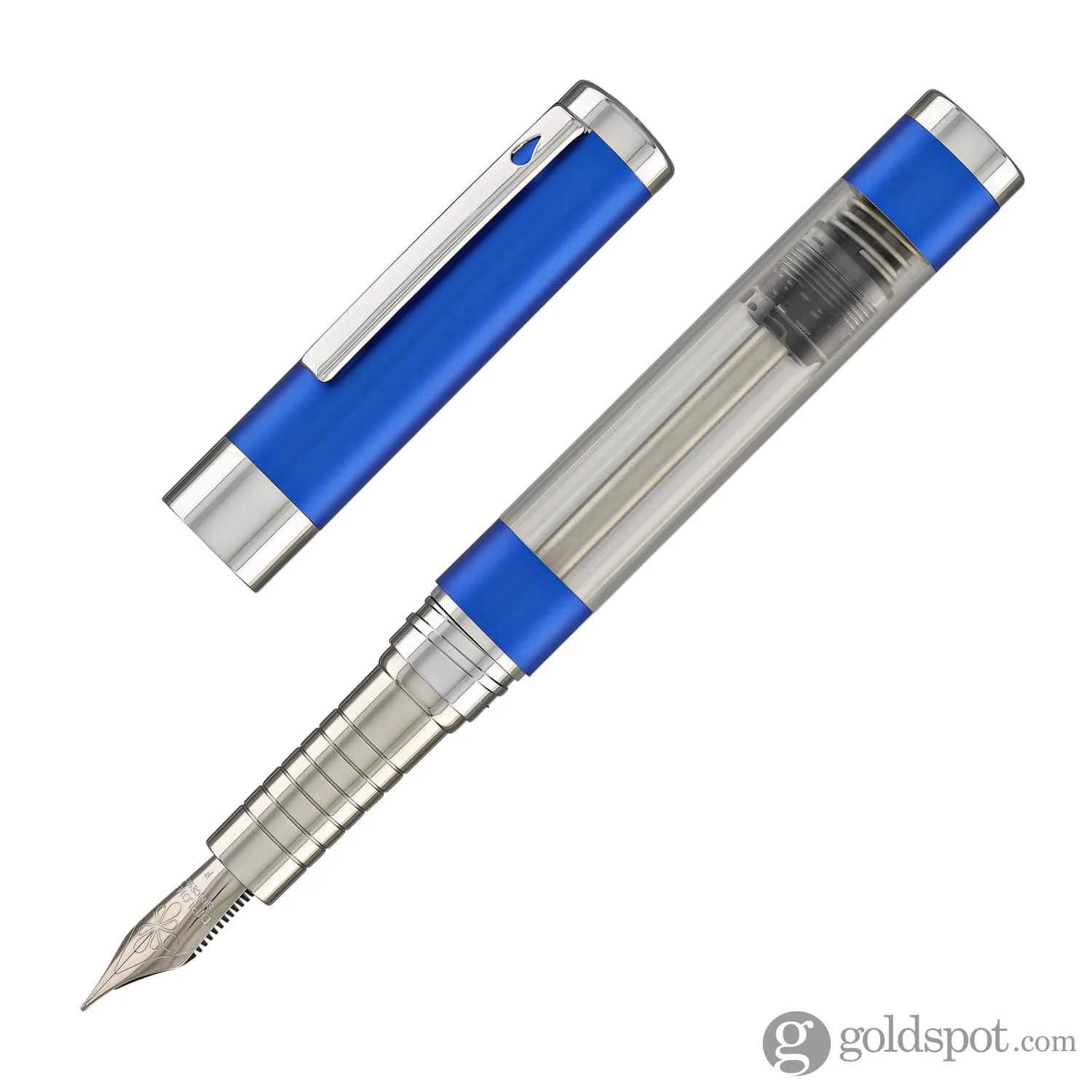 Diplomat Nexus Demo Fountain Pen in Blue/Chrome - Image 2