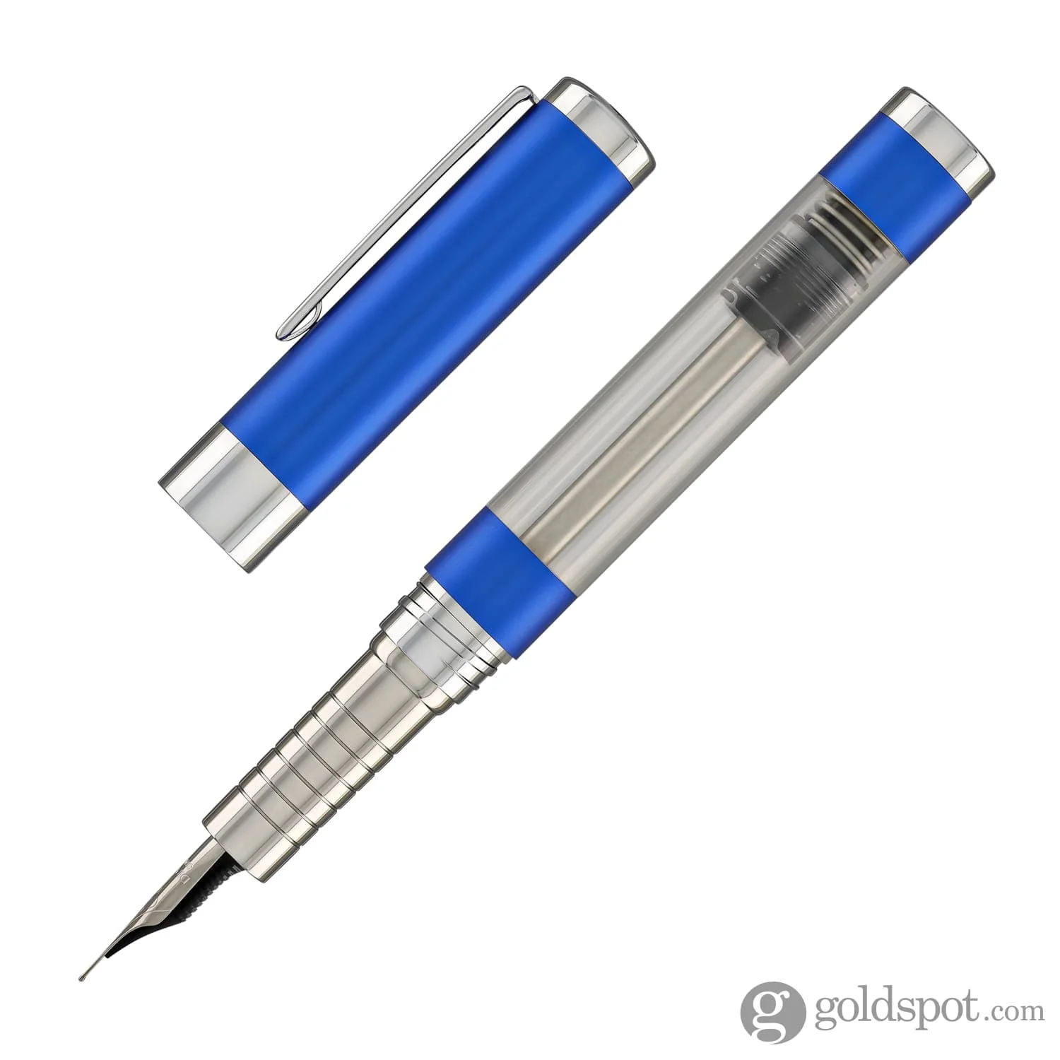 Diplomat Nexus Demo Fountain Pen in Blue/Chrome - Image 3