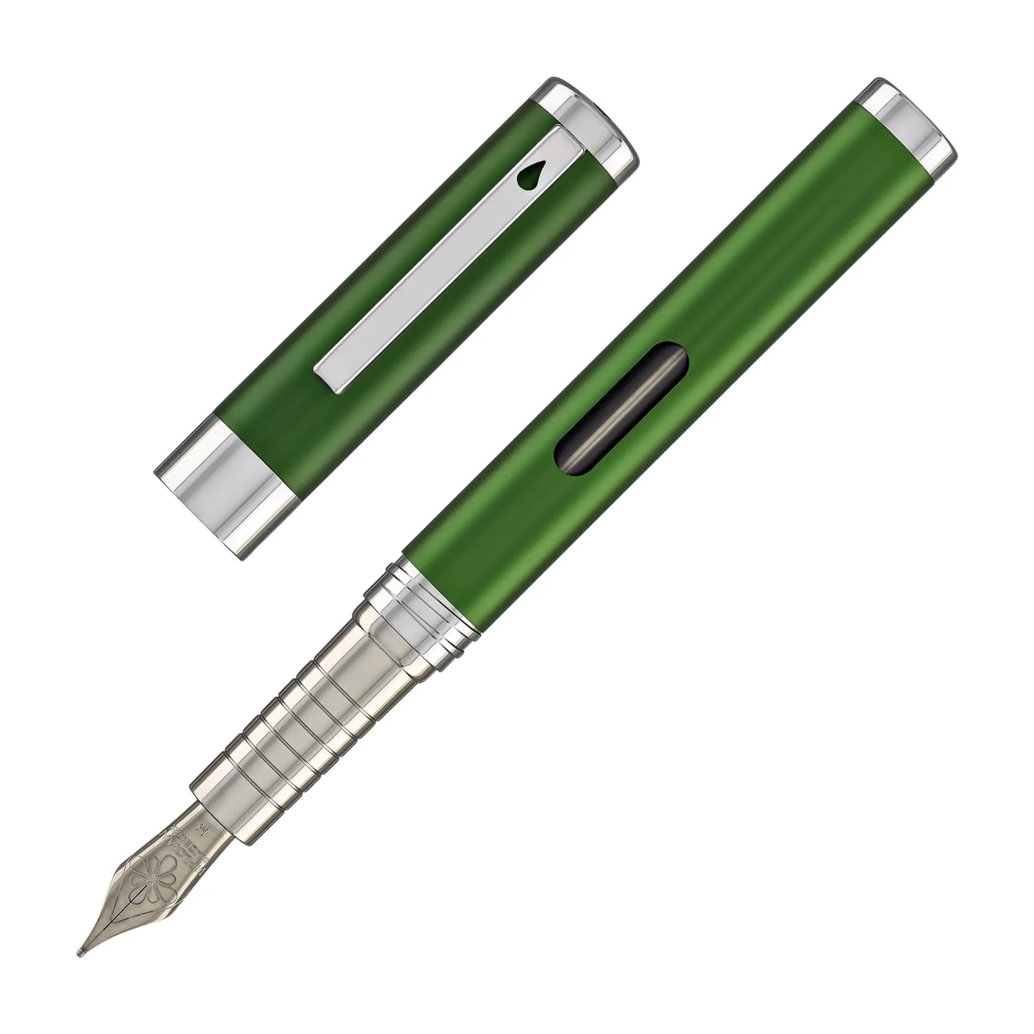 Diplomat Nexus Fountain Pen in Green/Chrome