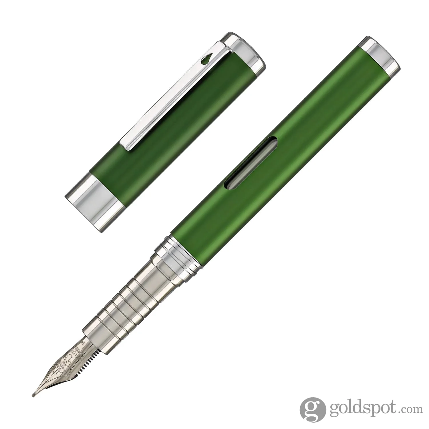 Diplomat Nexus Fountain Pen in Green/Chrome - Image 2