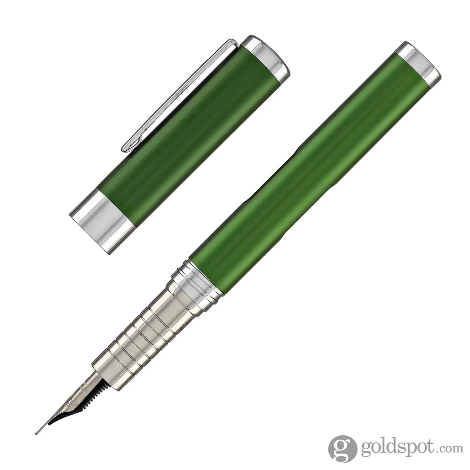 Diplomat Nexus Fountain Pen in Green/Chrome - Image 3