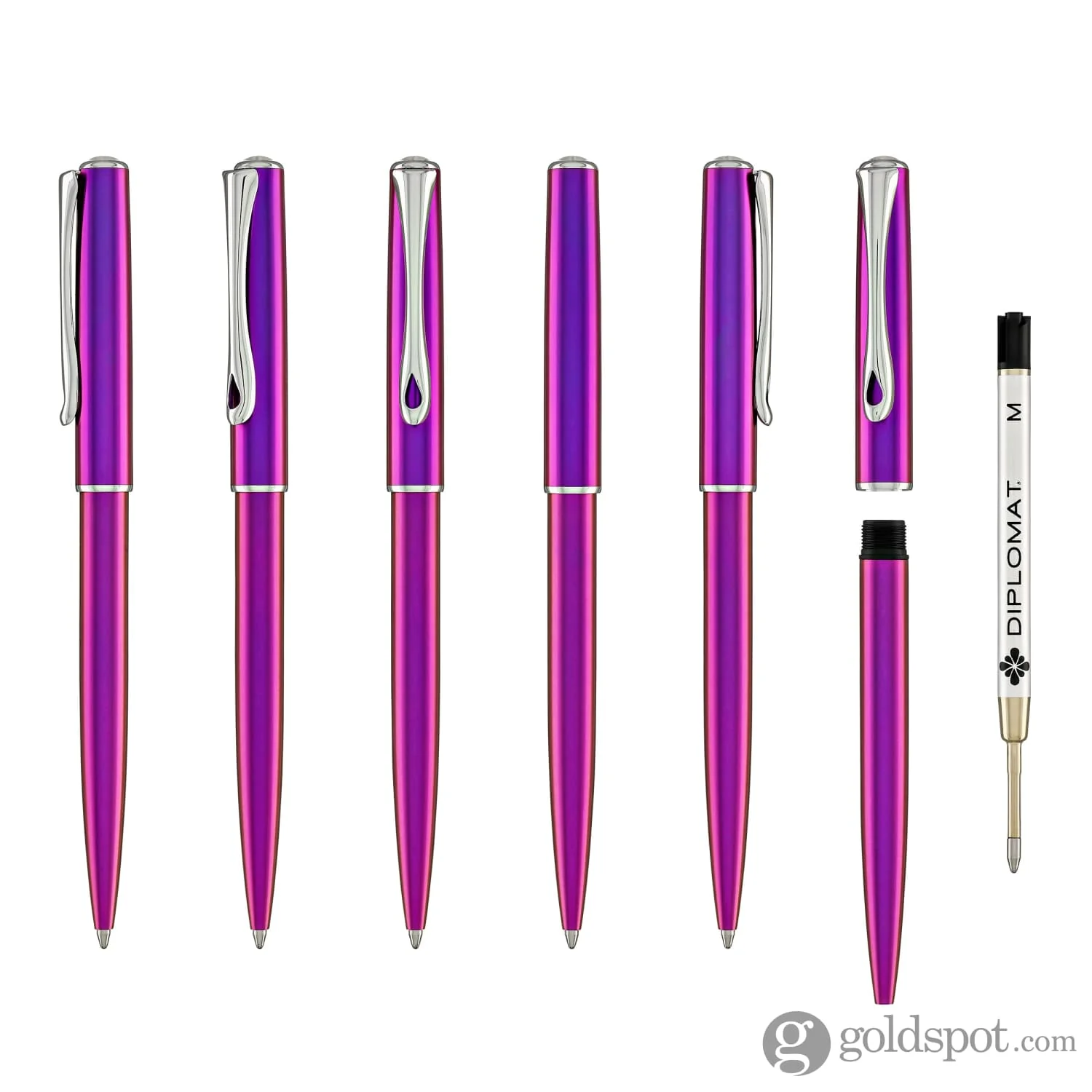 Diplomat Traveller Ballpoint Pen in Funky Fuchsia - Image 6