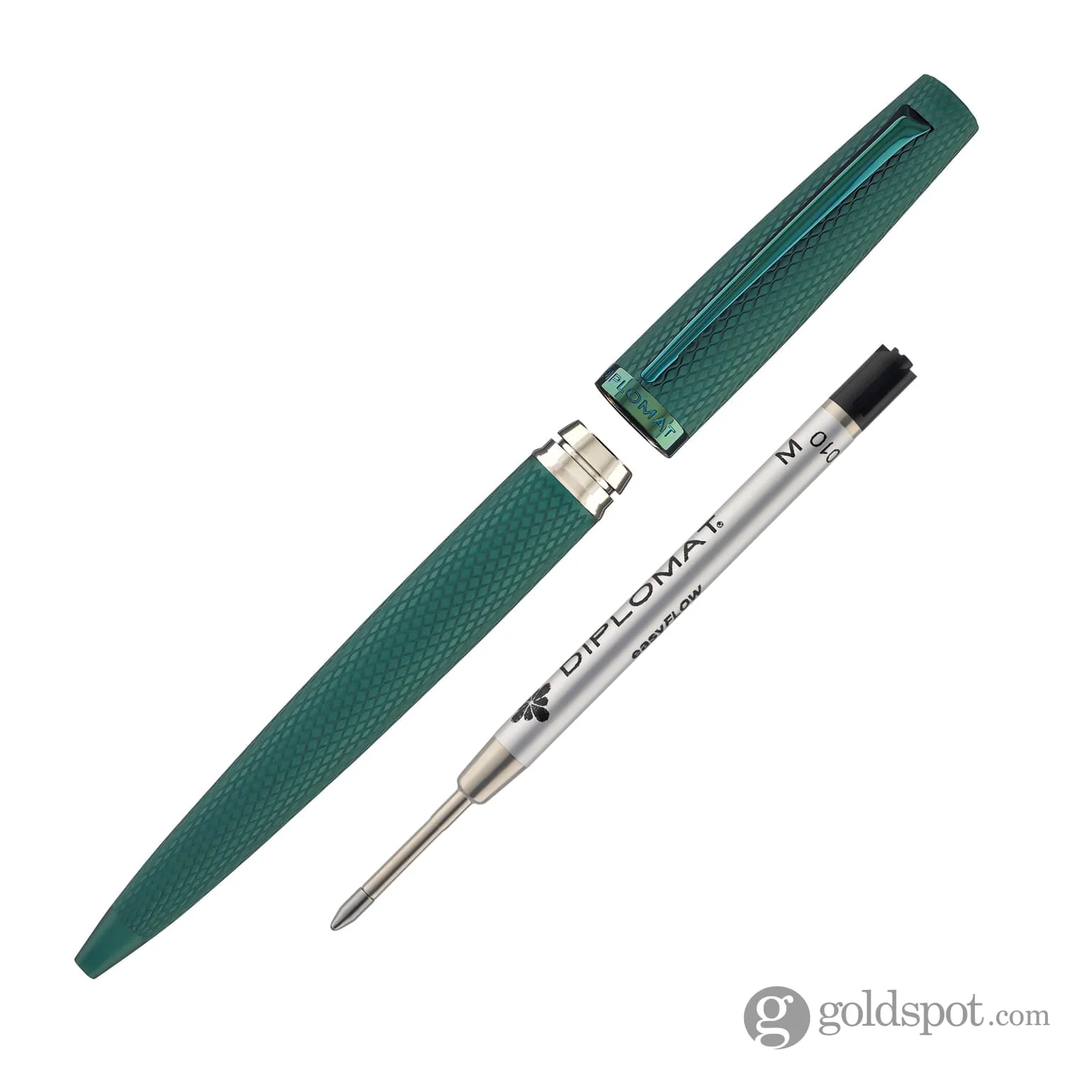 Diplomat Viper Ballpoint Pen in Green Guilloche - Image 5