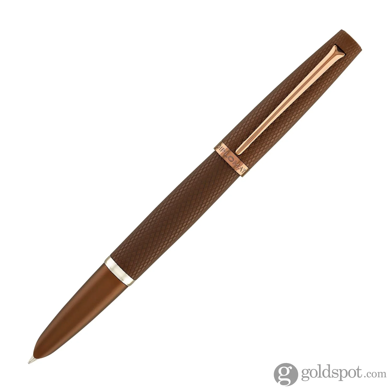 Diplomat Viper Fountain Pen Fine/Medium in Brown Guilloche - Image 2