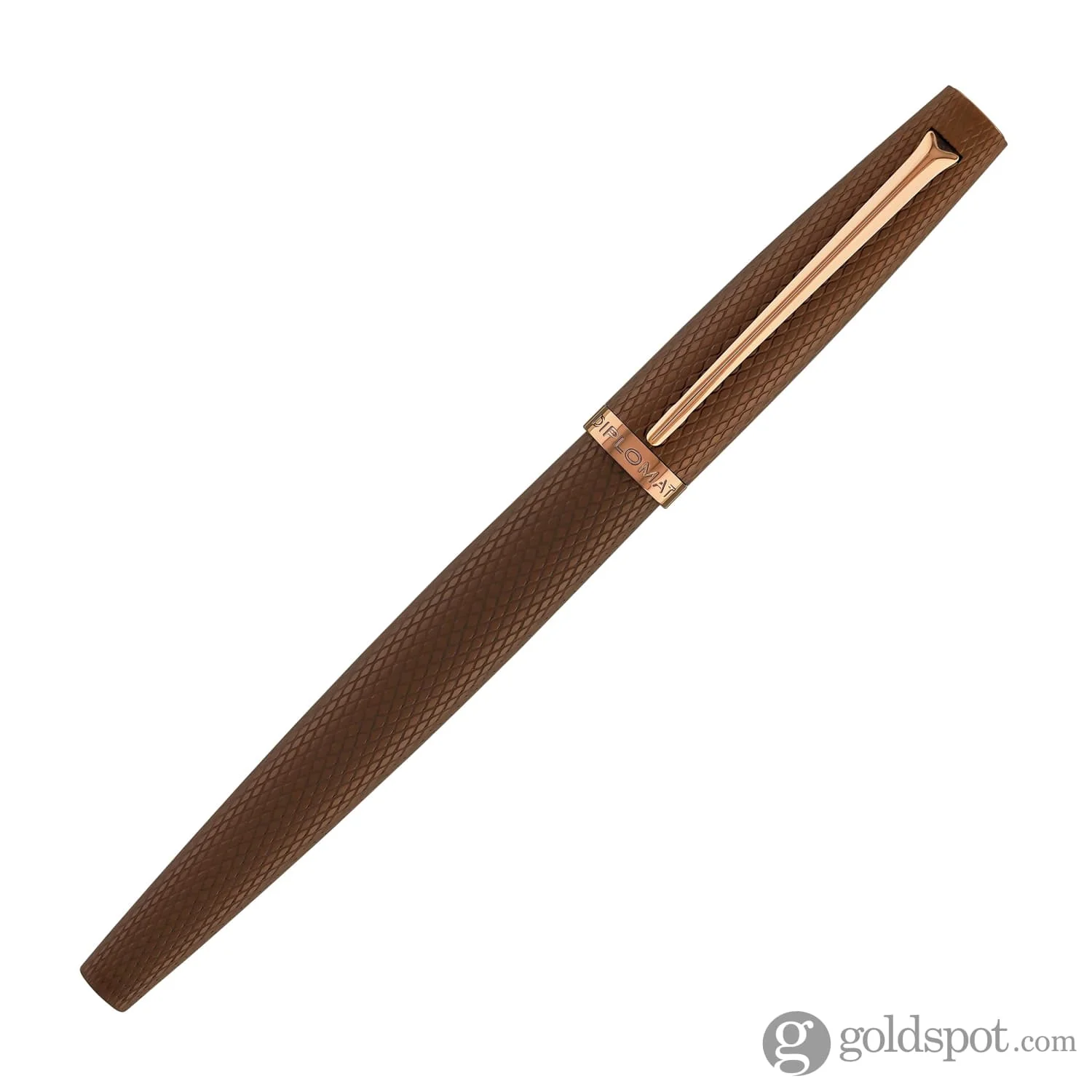 Diplomat Viper Fountain Pen Fine/Medium in Brown Guilloche - Image 3