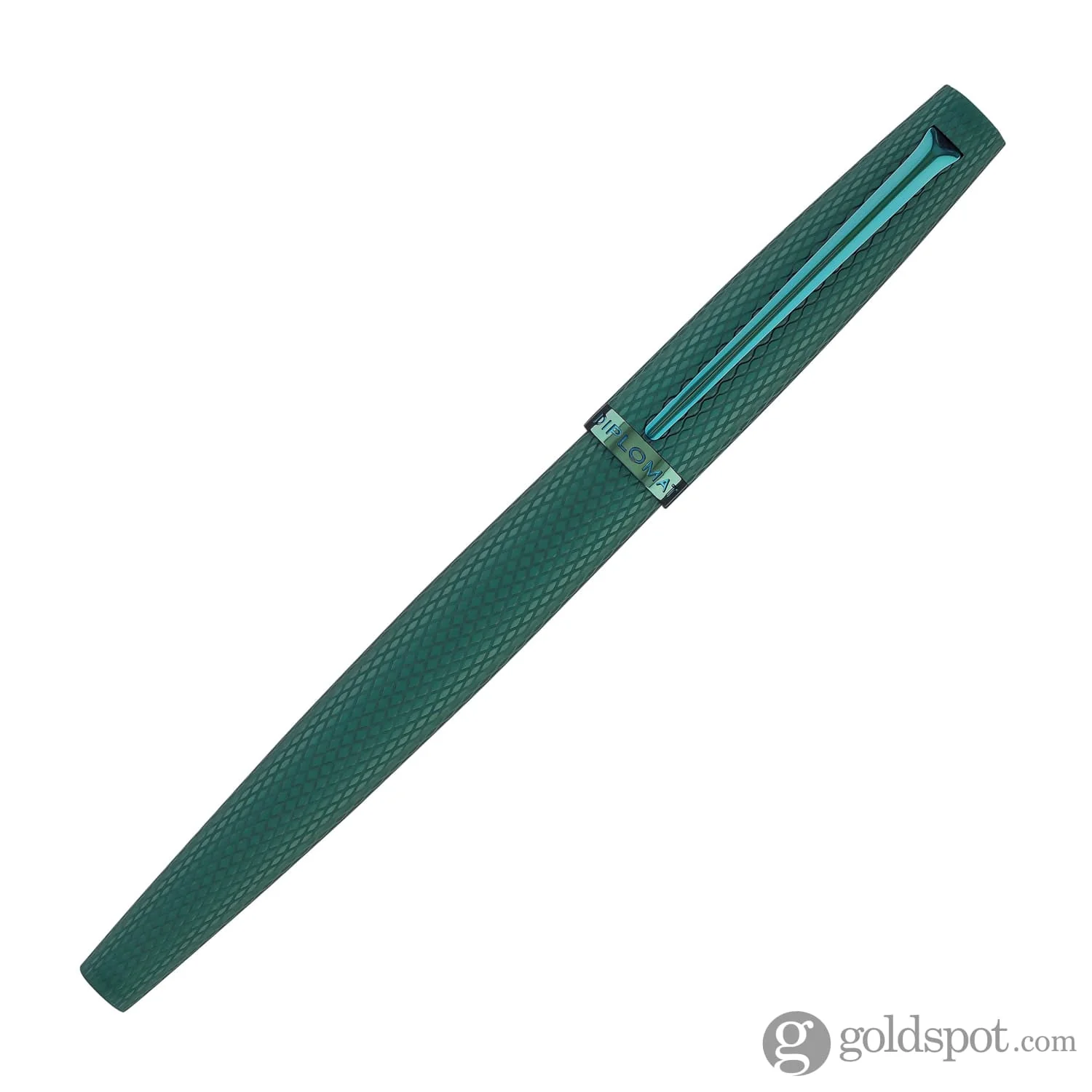Diplomat Viper Fountain Pen Fine/Medium in Green Guilloche - Image 2