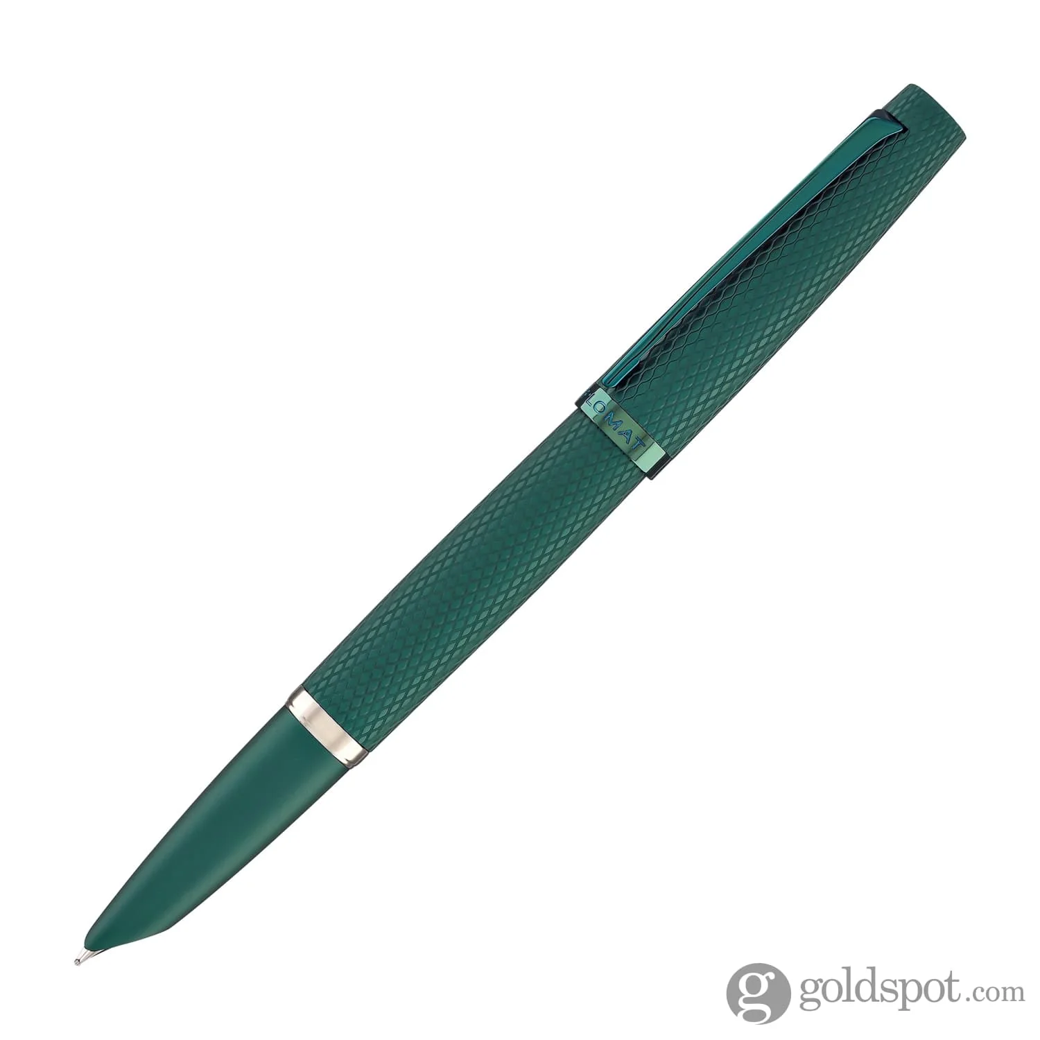 Diplomat Viper Fountain Pen Fine/Medium in Green Guilloche - Image 3