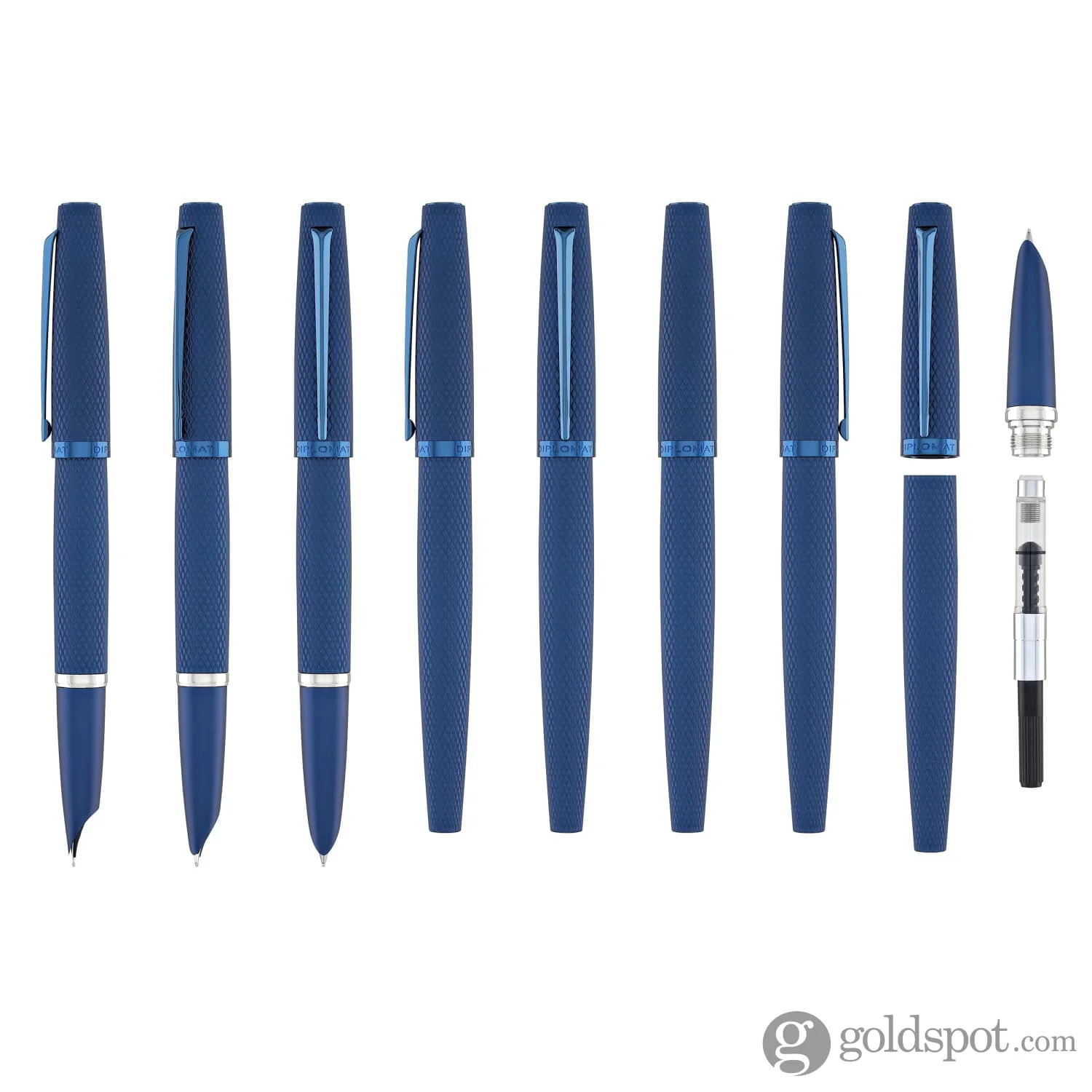 Diplomat Viper Fountain Pen Fine/Medium Point in Blue - Image 8