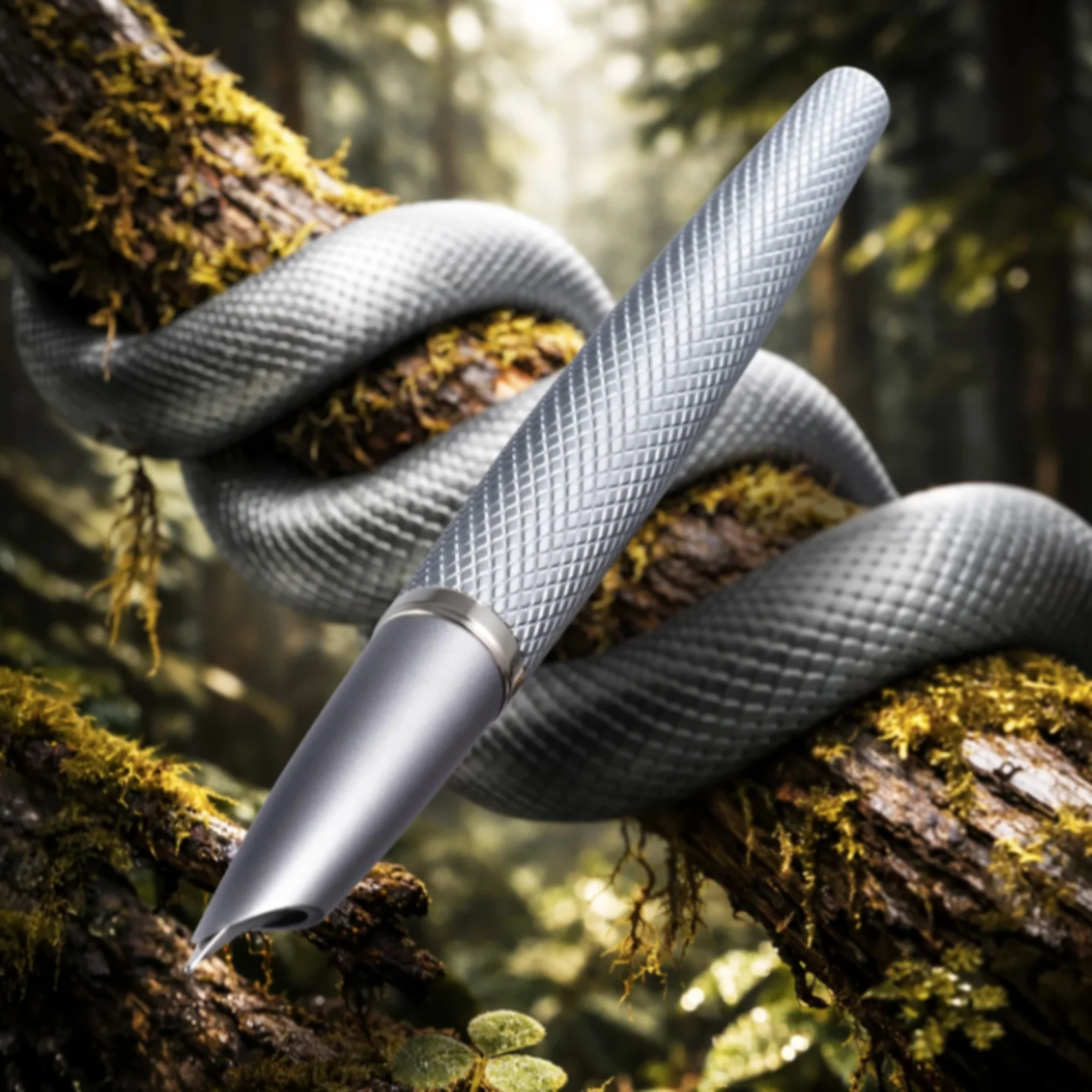 Diplomat Viper Fountain Pen in Silver Guilloche - Fine/Medium Nb - Image 10