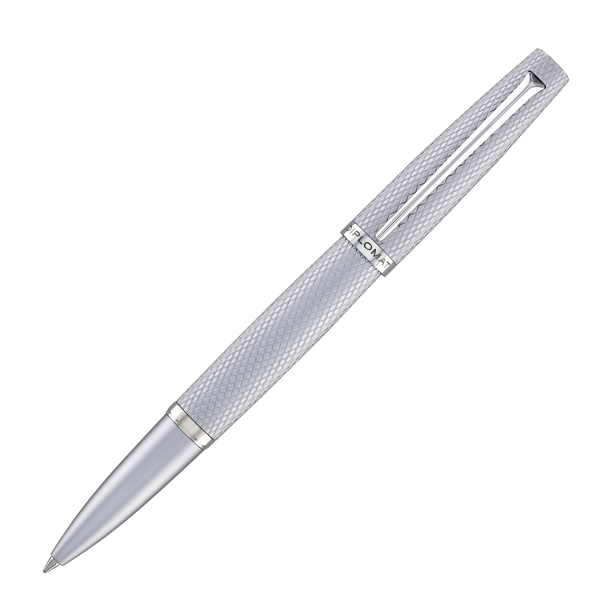 Diplomat Viper Rollerball Pen in Silver Guilloche - Image 3