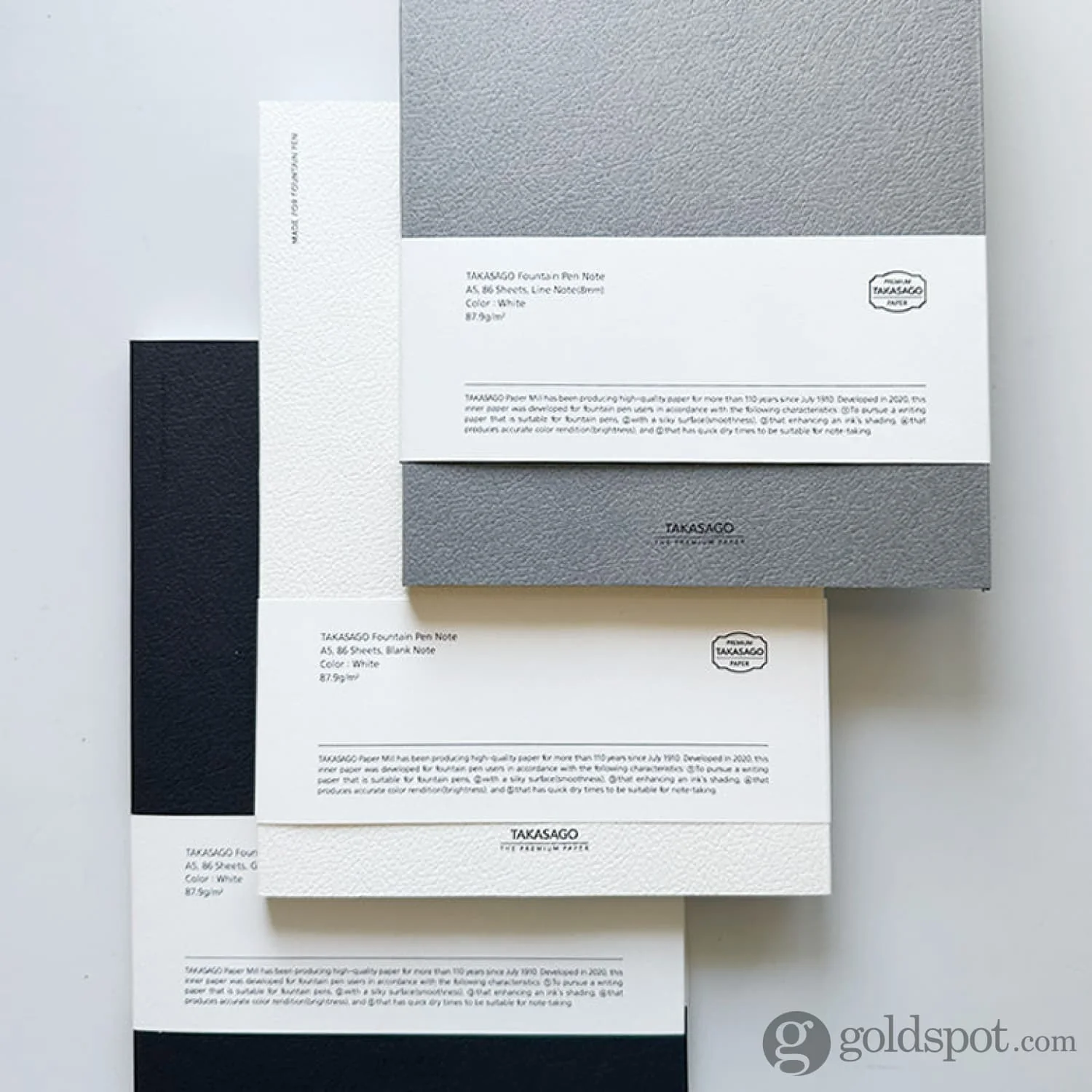Dominant Industry Takasago Fountain Pen Notebook in Black - Grid 5mm - Image 2