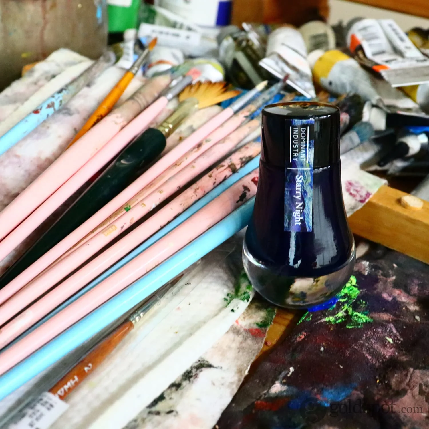 Dominant Industry Van Gogh Pearl Series Bottled Ink in Starry Night - 25mL - Image 3