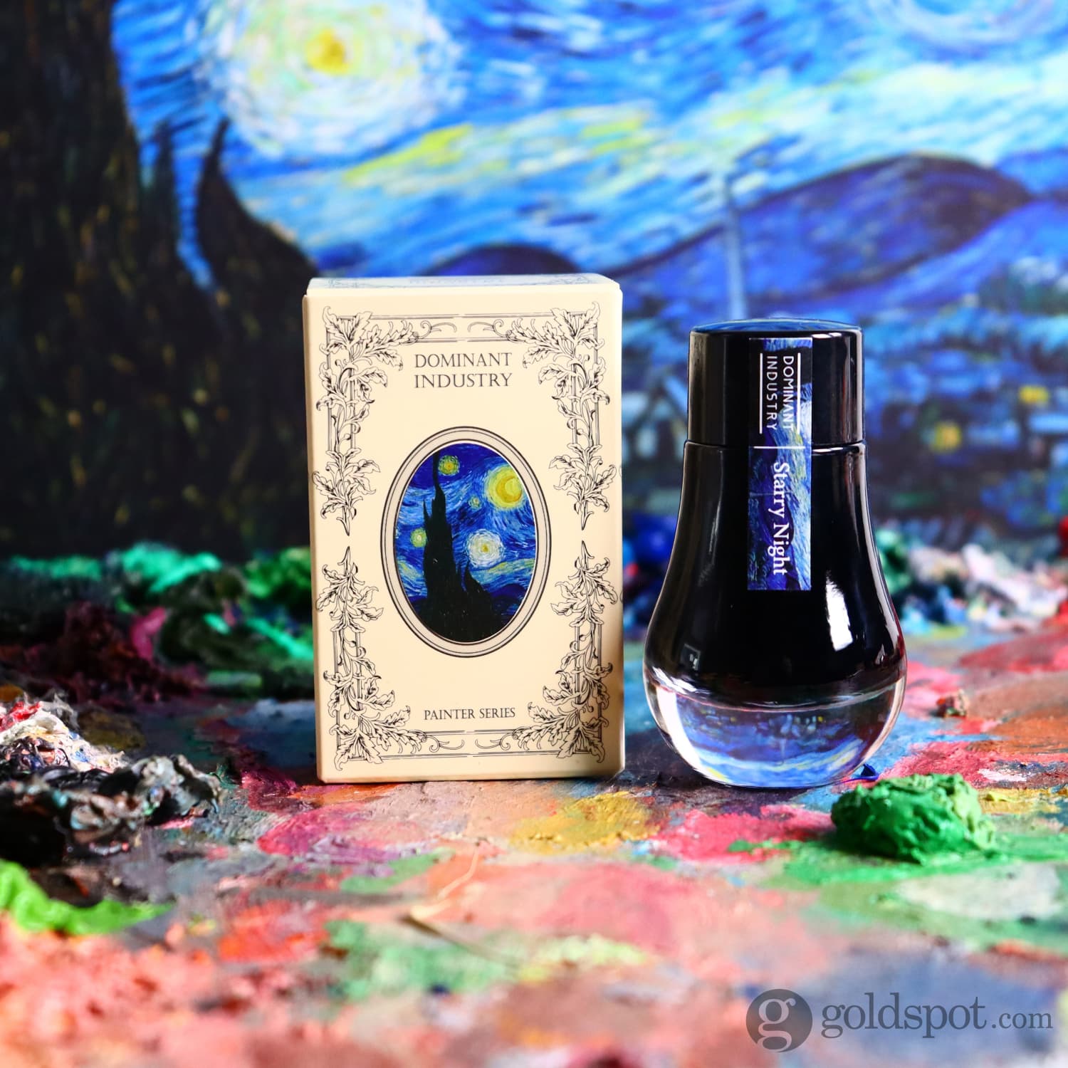 Dominant Industry Van Gogh Pearl Series Bottled Ink in Starry Night - 25mL - Image 7