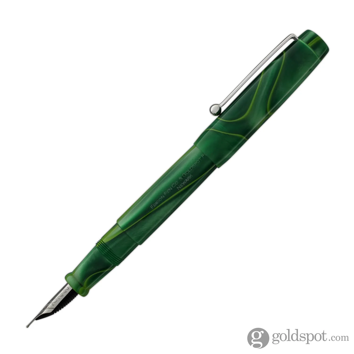 Edison x Goldspot Pens Newark Fountain Pen in AC High Voltage Green - Image 3