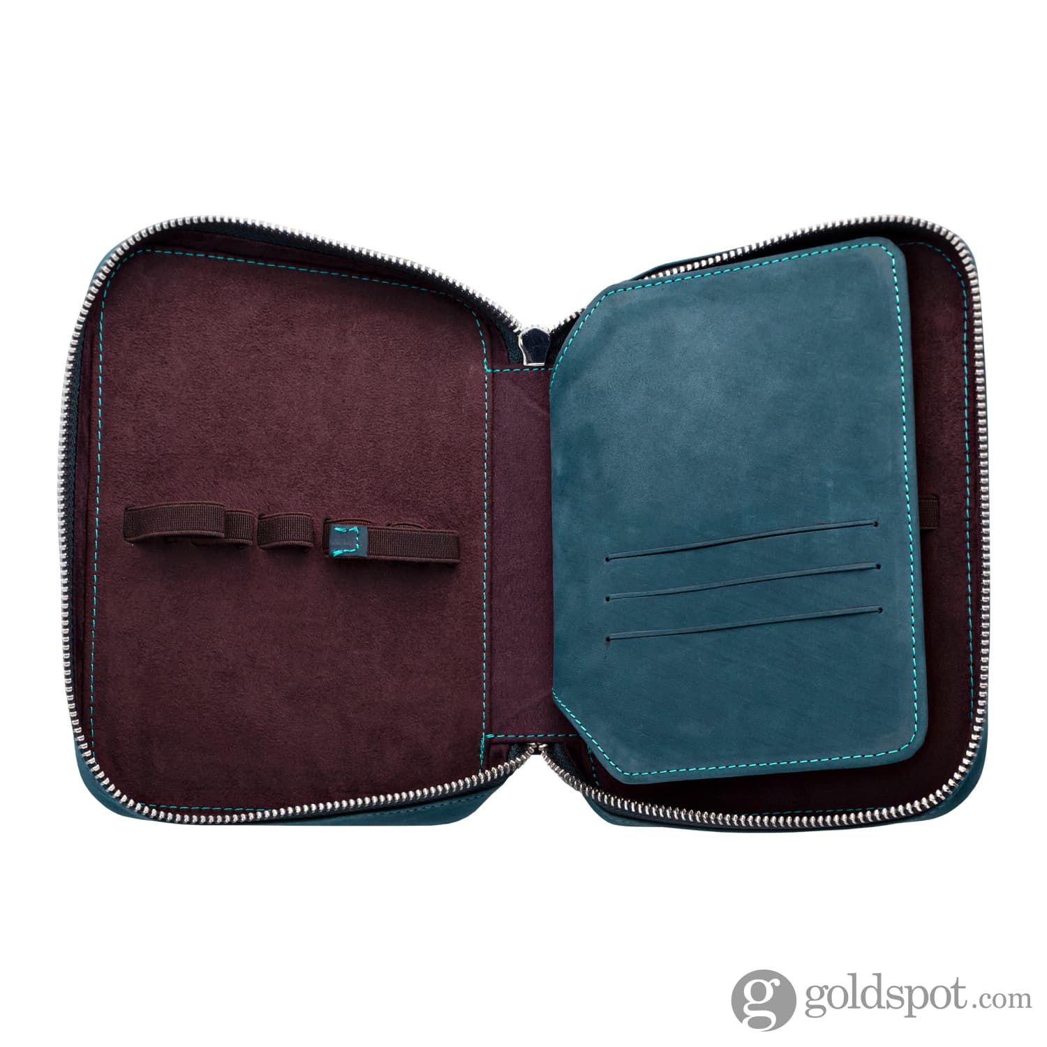 Endless Companion Leather Adjustable 10 Pen Pouch in Blue - Image 2