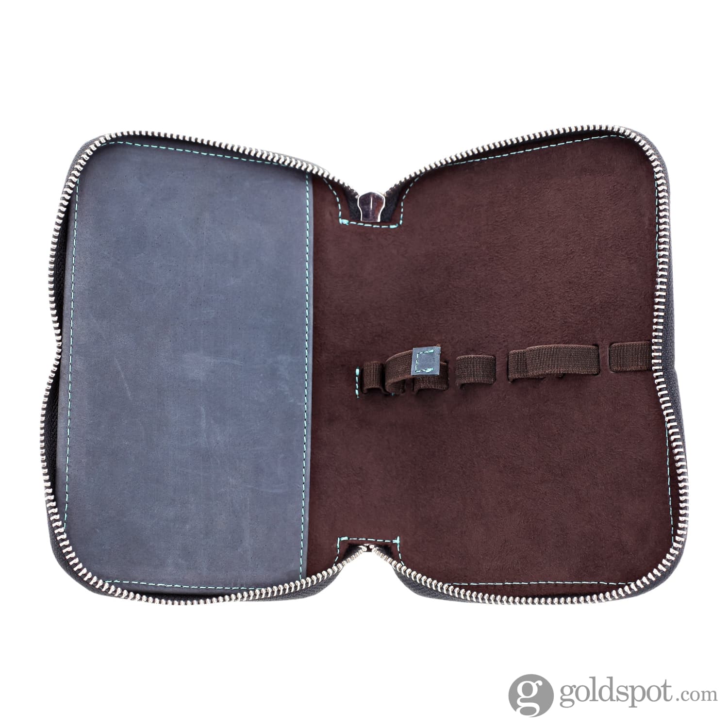 Endless Companion Leather Adjustable 5 Pen Pouch in Blue - Image 2