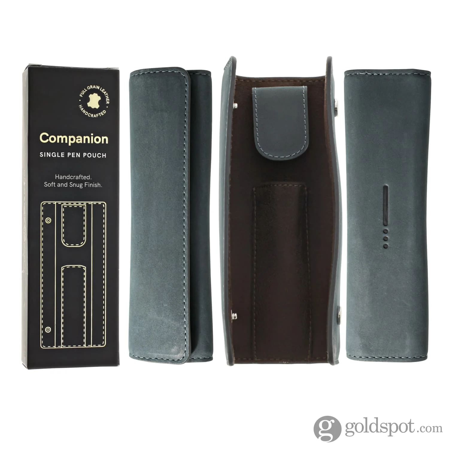 Endless Companion Leather in Blue 1 Pen Pouch - Image 2