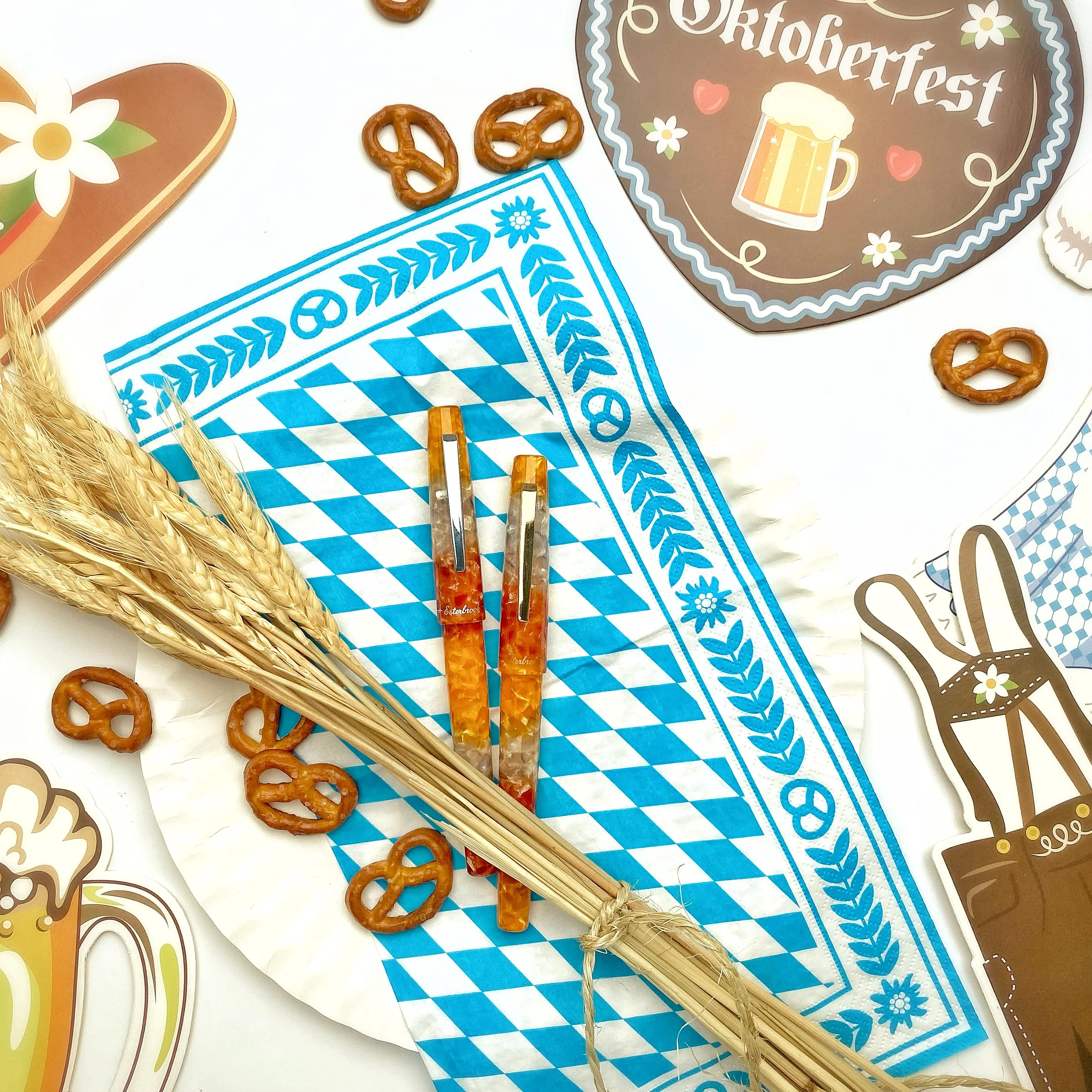 Esterbrook Camden Rollerball Pen in Oktoberfest with Gold Trim - Image 9