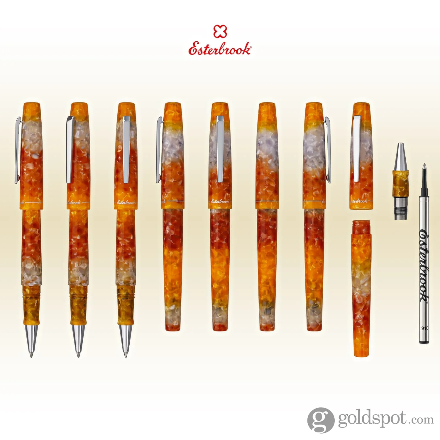 Esterbrook Camden Rollerball Pen in Oktoberfest with Palladium Trim - Image 8