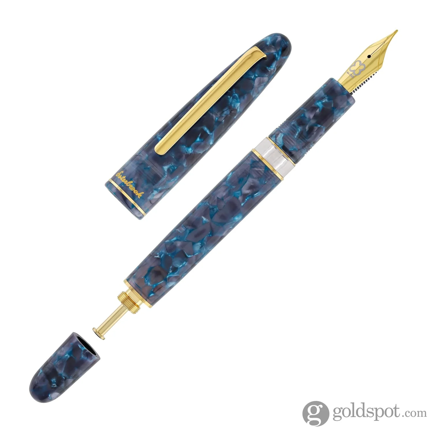 Esterbrook Estie Fountain Pen in Blue Moon with Gold Trim - Piston Filling - Image 7